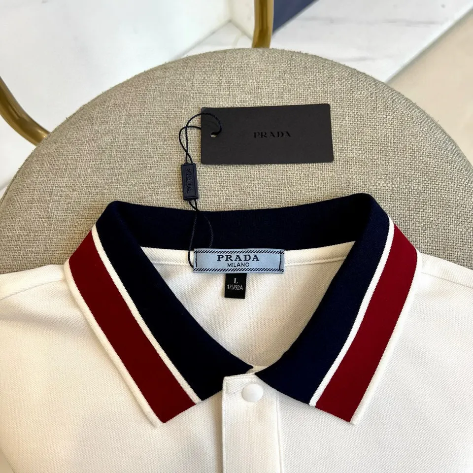 Contrast-Trim Cotton-Blend Polo Shirt D17014060 — view 4