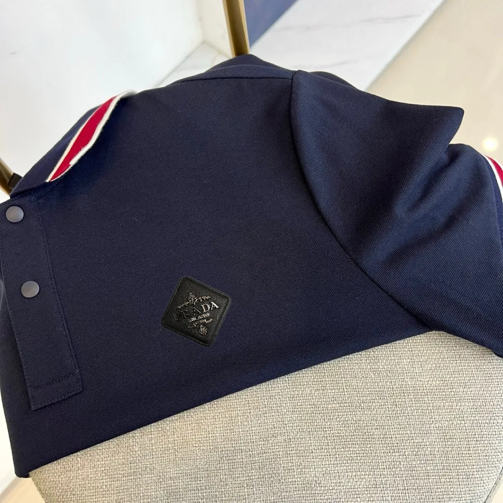 Contrast-Trim Cotton-Blend Polo Shirt D17014046 — view 3