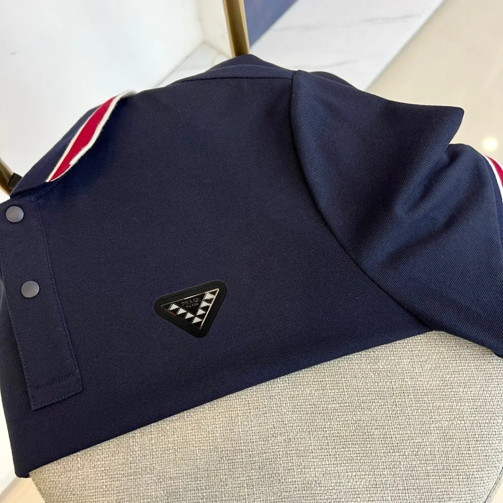 Contrast-Trim Cotton-Blend Polo Shirt D17014040 — view 3