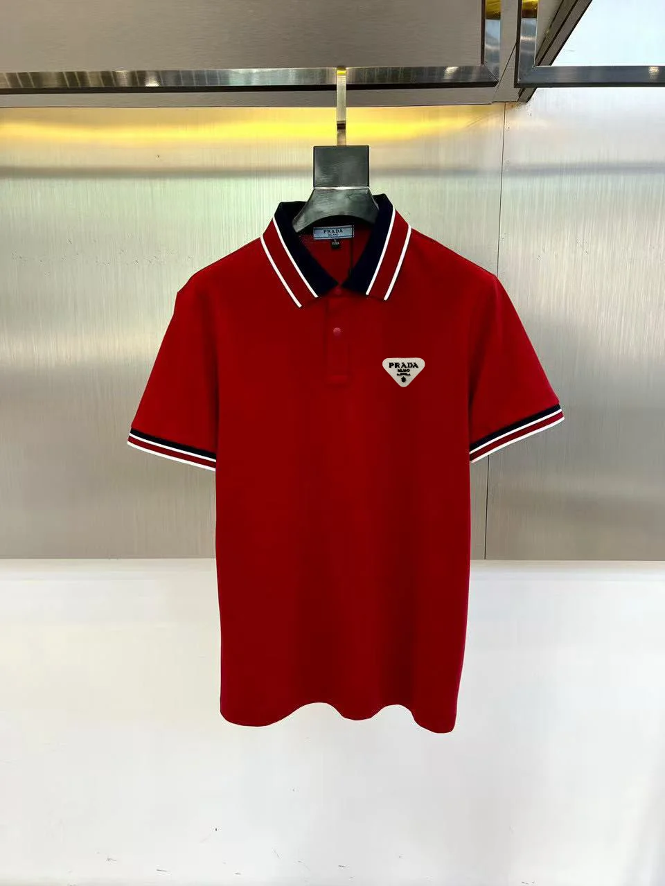 Logo-Patch Cotton-Blend Polo Shirt D17014038
