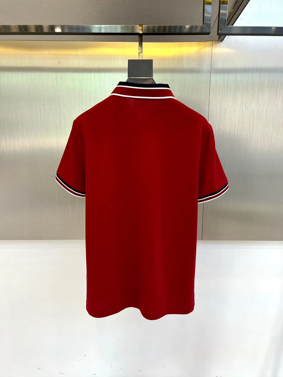 Logo-Patch Cotton-Blend Polo Shirt D17014038 — view 2