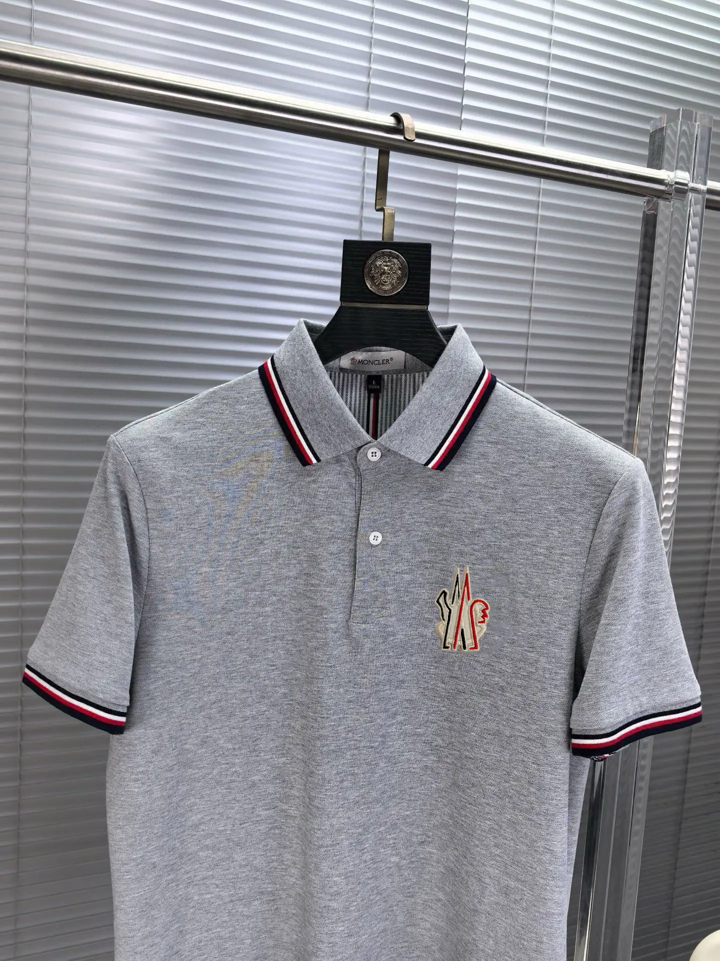 Logo-Embroidered Tipped Cotton-Blend Polo Shirt D17014077 — view 3