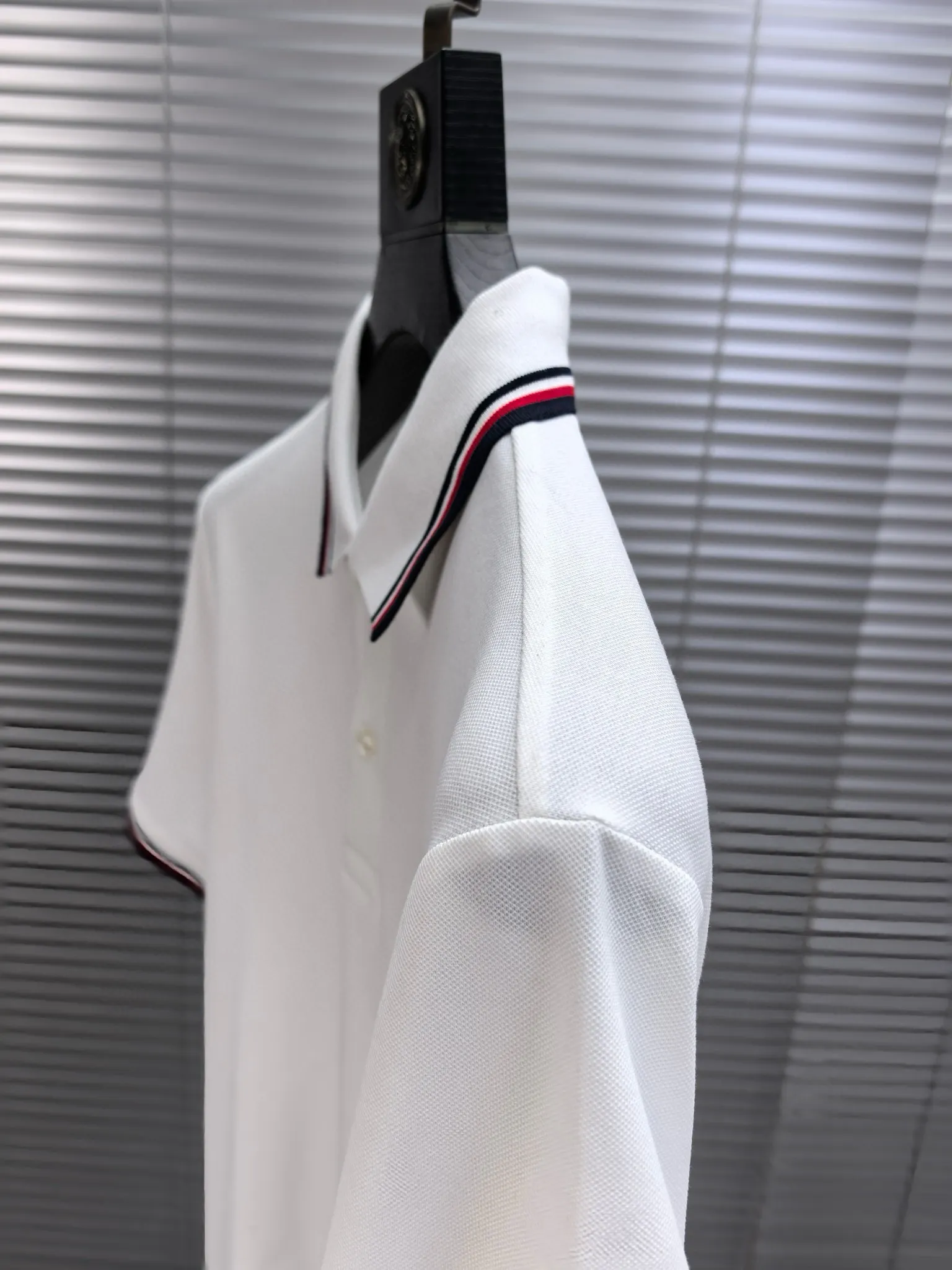 Logo-Patch Tipped Cotton-Blend Polo Shirt D17014066 — view 5
