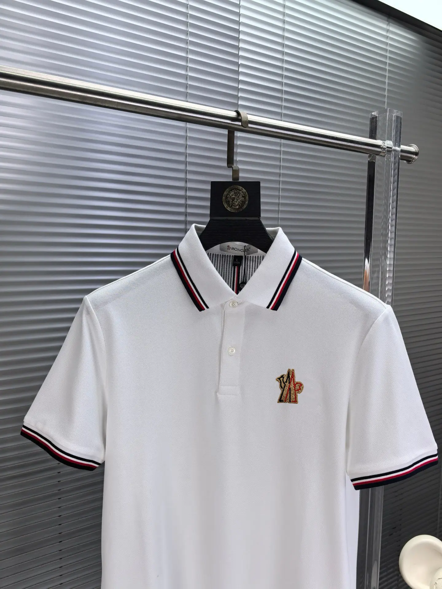Logo-Appliqué Tipped Cotton-Blend Polo Shirt D17014084 — view 3