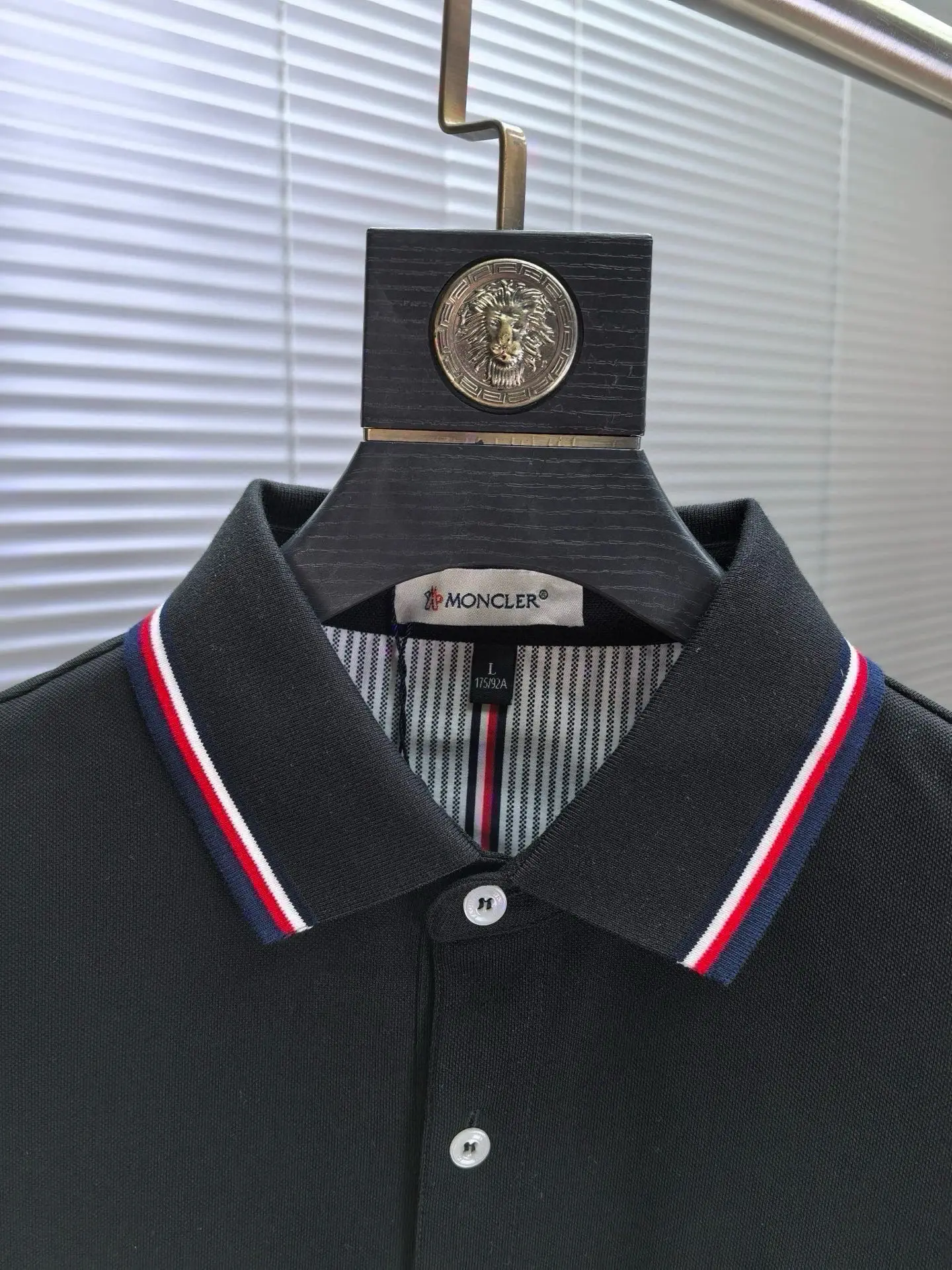 Logo-Patch Tipped Cotton-Blend Polo Shirt D17014073 — view 4