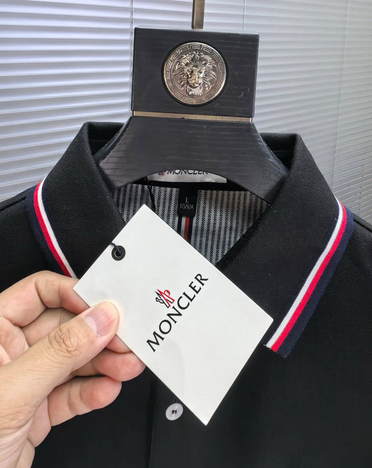 Logo-Patch Tipped Cotton-Blend Polo Shirt D17014088 — view 6