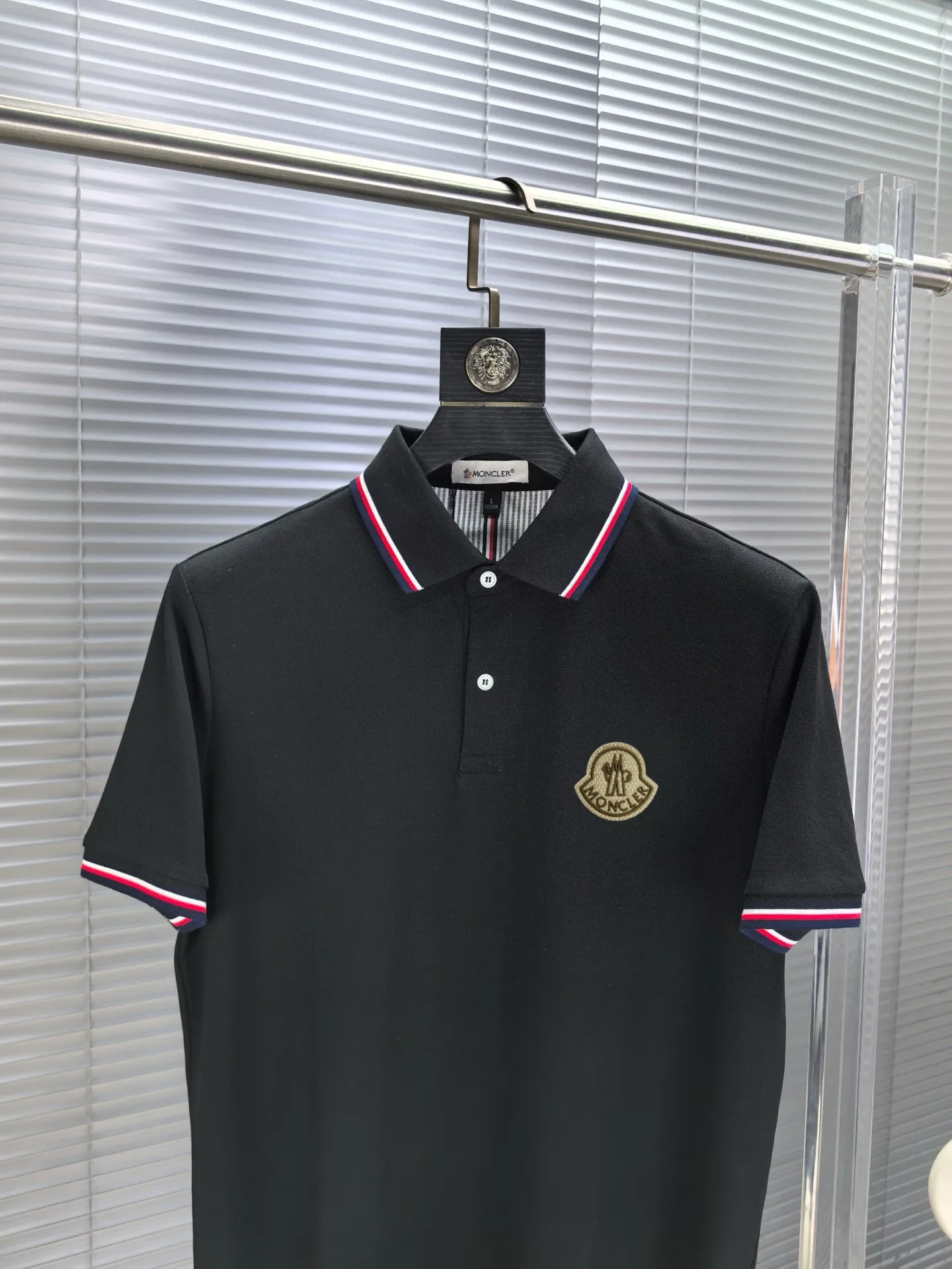 Logo-Appliqué Tipped Cotton-Blend Polo Shirt D17014070 — view 3