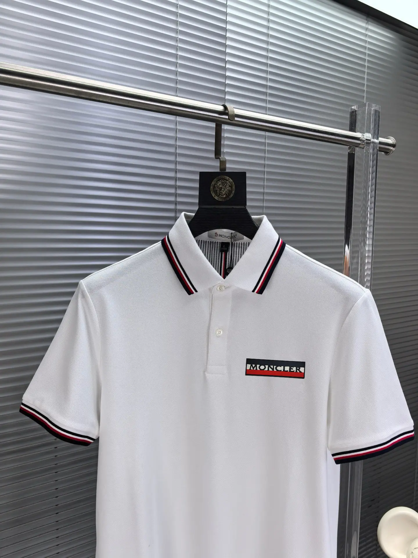 Logo-Patch Cotton-Blend Piqué Polo Shirt D17014081 — view 3