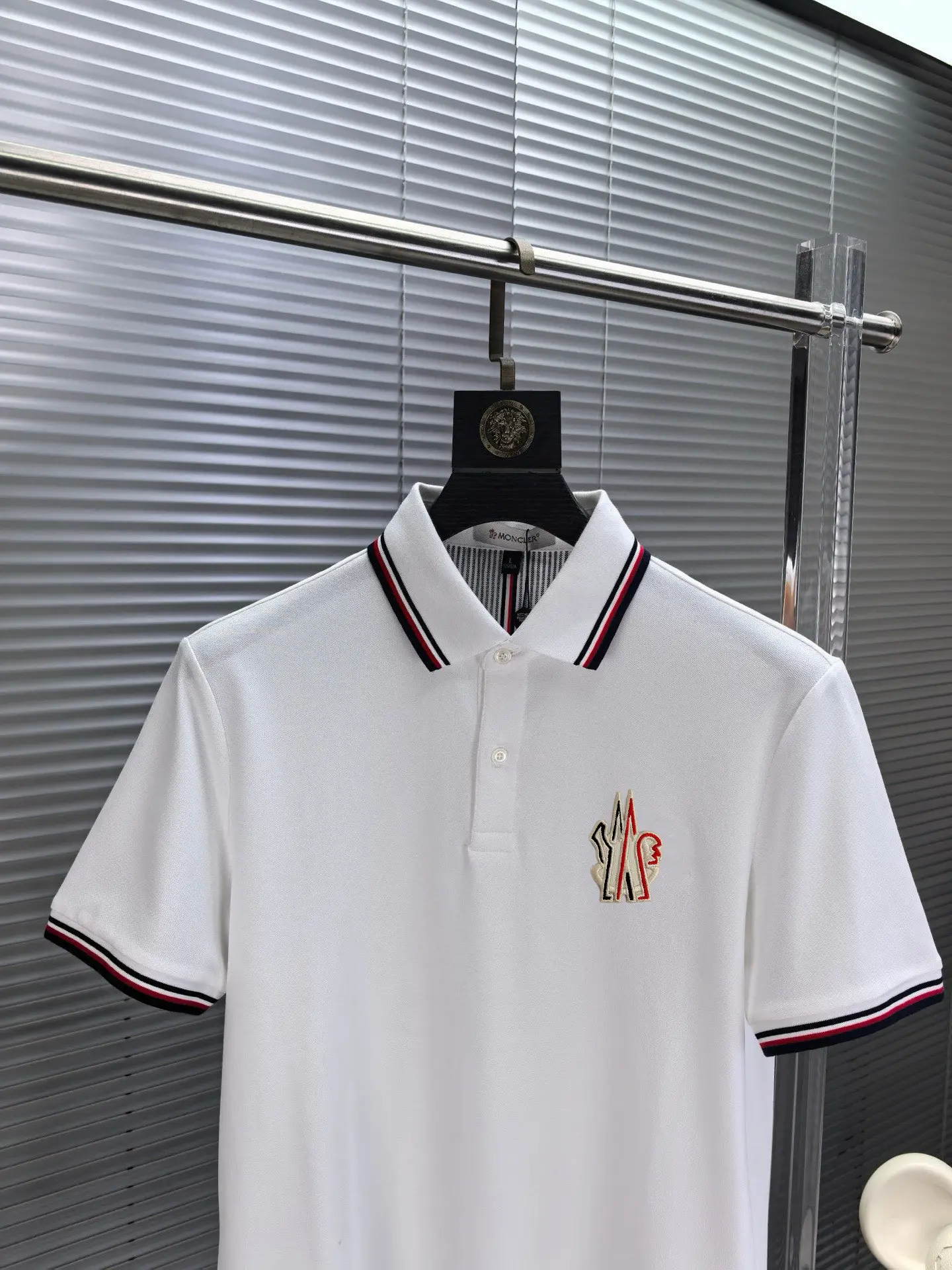 Logo-Appliqué Tipped Cotton-Blend Polo Shirt D17014075 — view 3