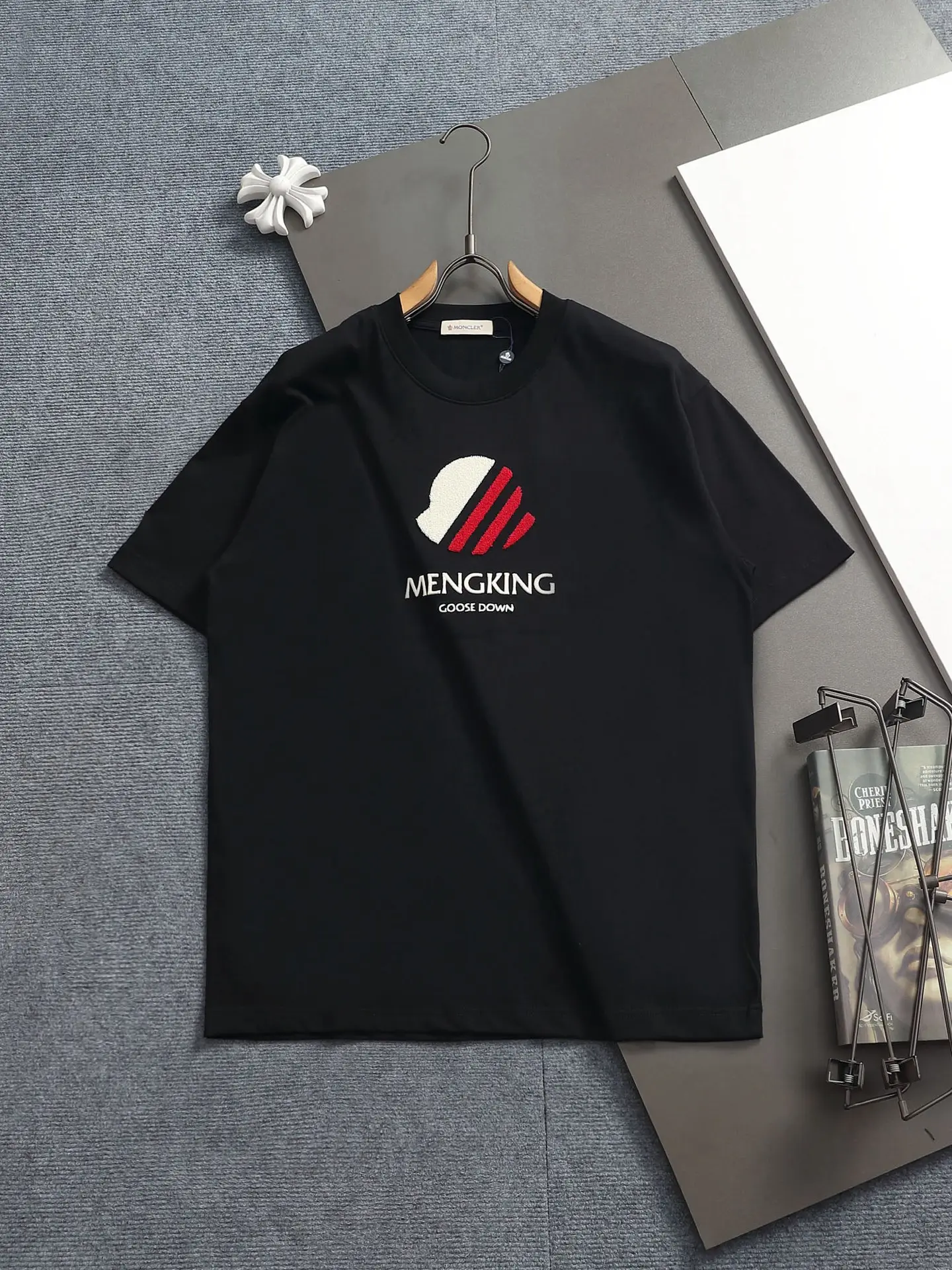 Logo Flocked Cotton T-Shirt D17514203