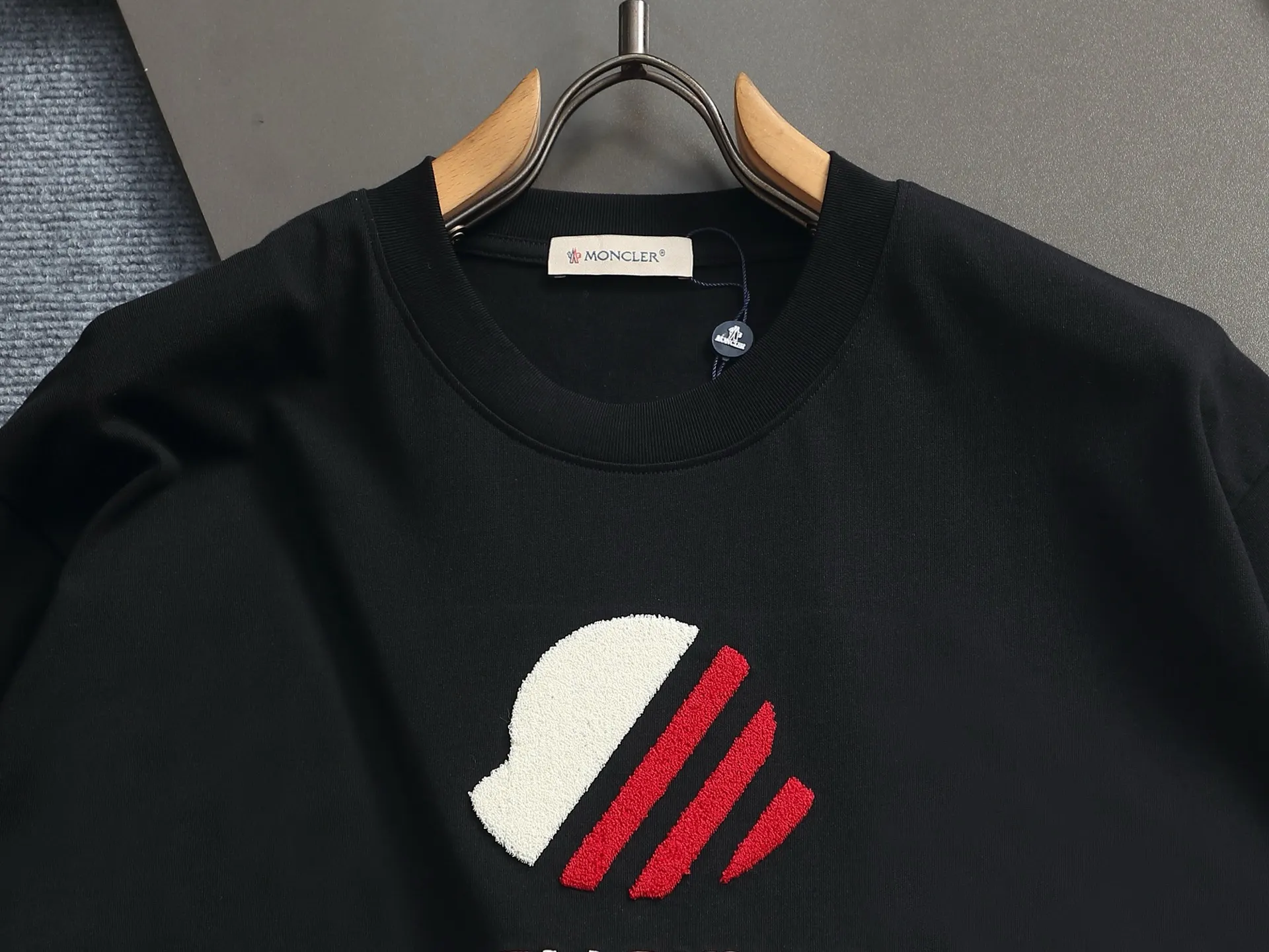 Logo Flocked Cotton T-Shirt D17514203 — view 3