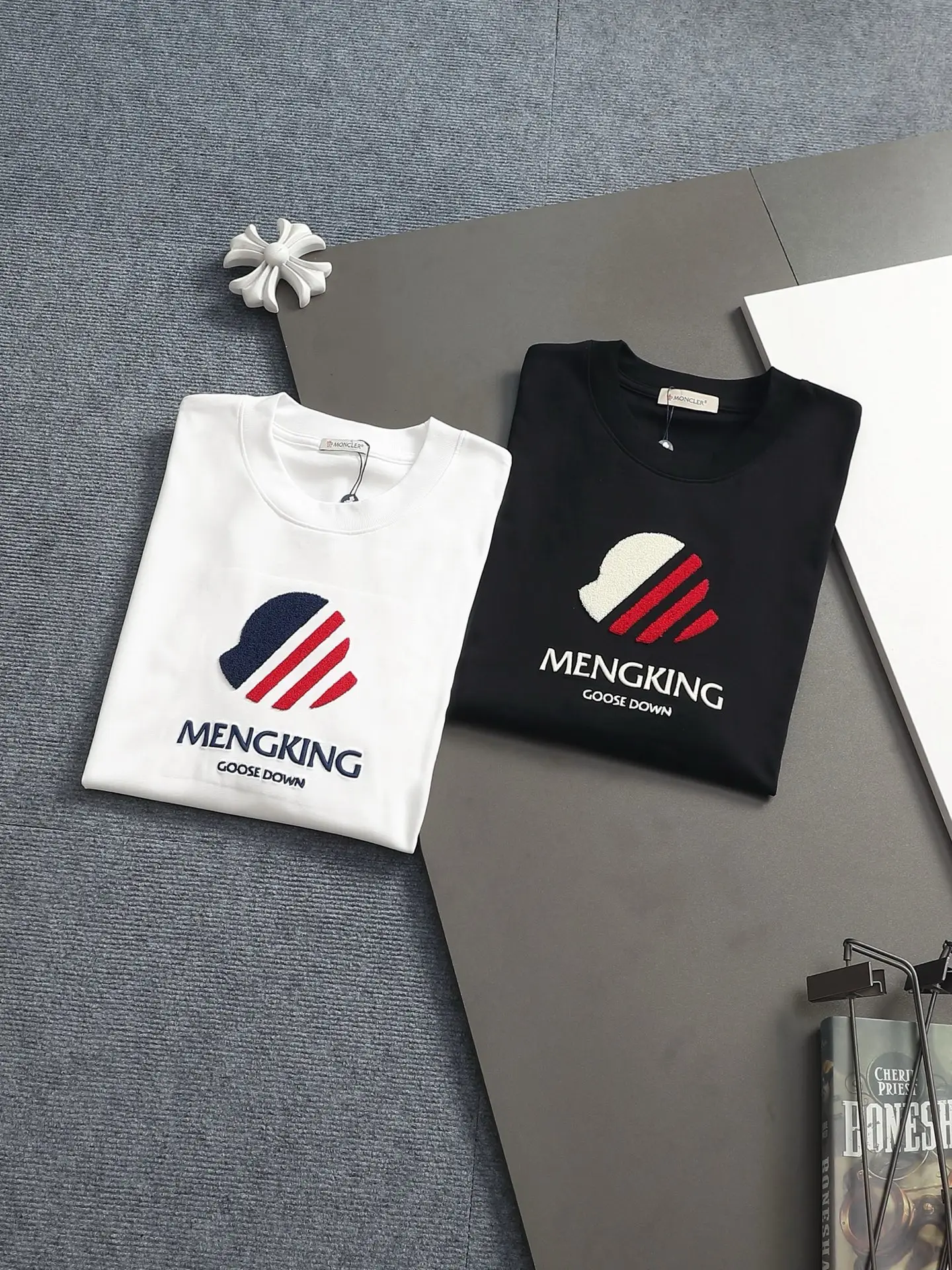 Logo Flocked Cotton T-Shirt D17514203 — view 12