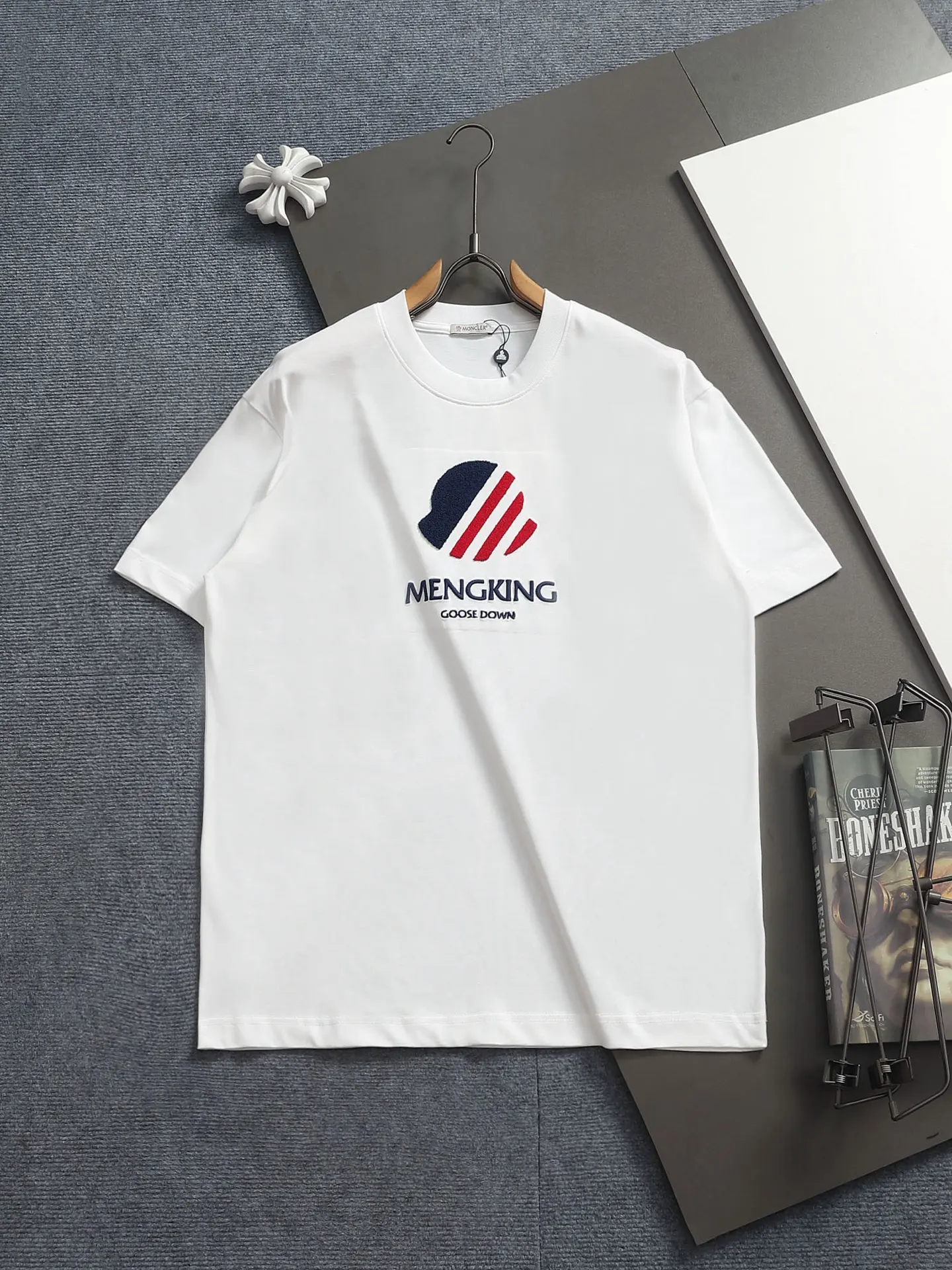 Logo Flocked Cotton T-Shirt D17514202