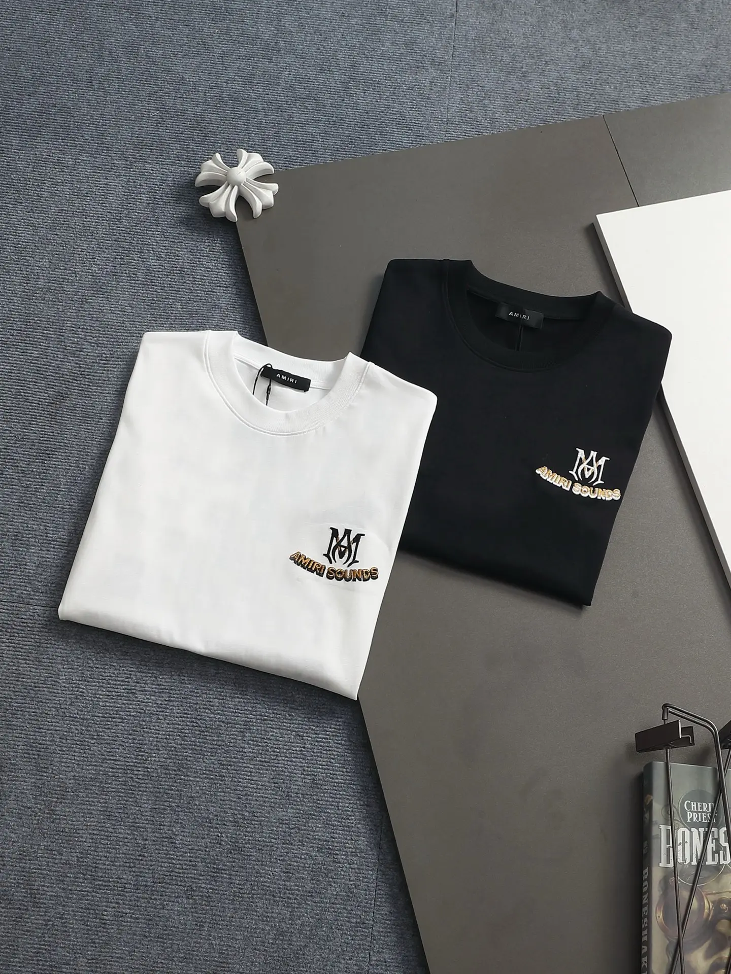 Amiri Sounds Logo Cotton T-Shirt D17514194 — view 12