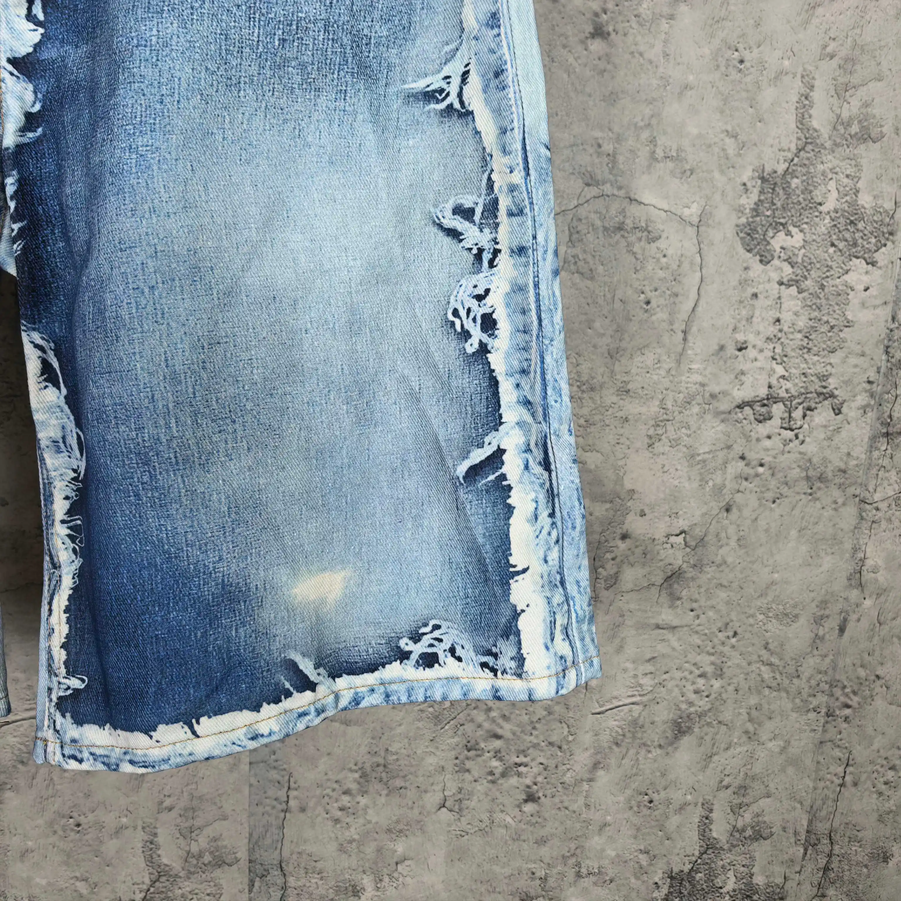 1981 Series 3D-Print Distressed Denim Shorts D17523228 — view 12