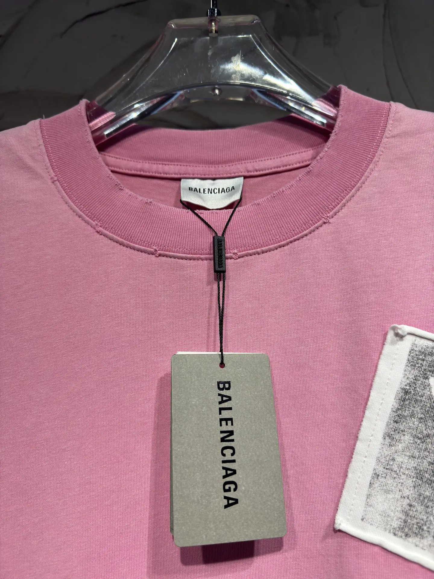 Distressed Rose Patch Oversized T-Shirt D17523028 — view 3