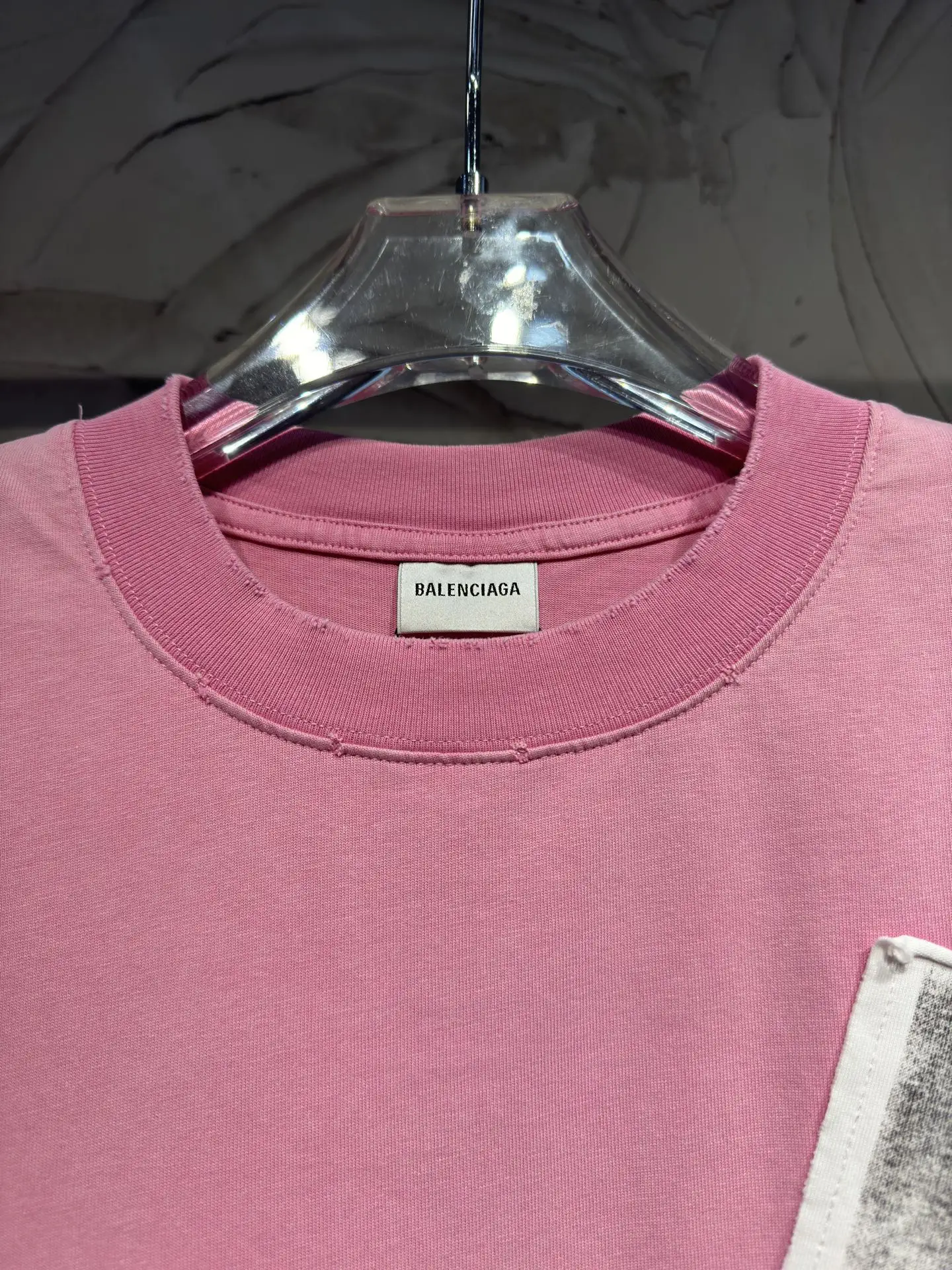 Distressed Rose Patch Oversized T-Shirt D17523028 — view 5