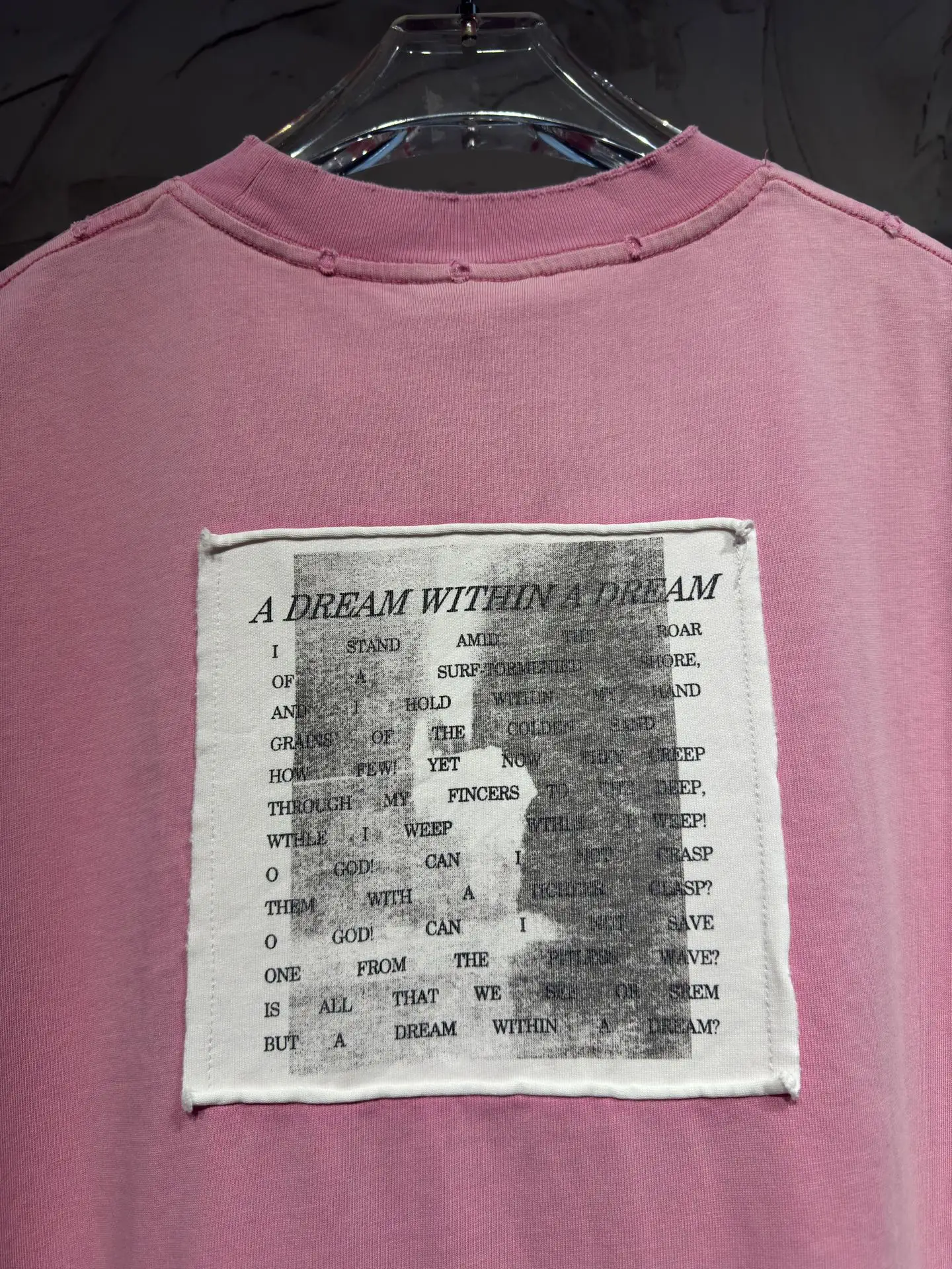 Distressed Rose Patch Oversized T-Shirt D17523028 — view 13