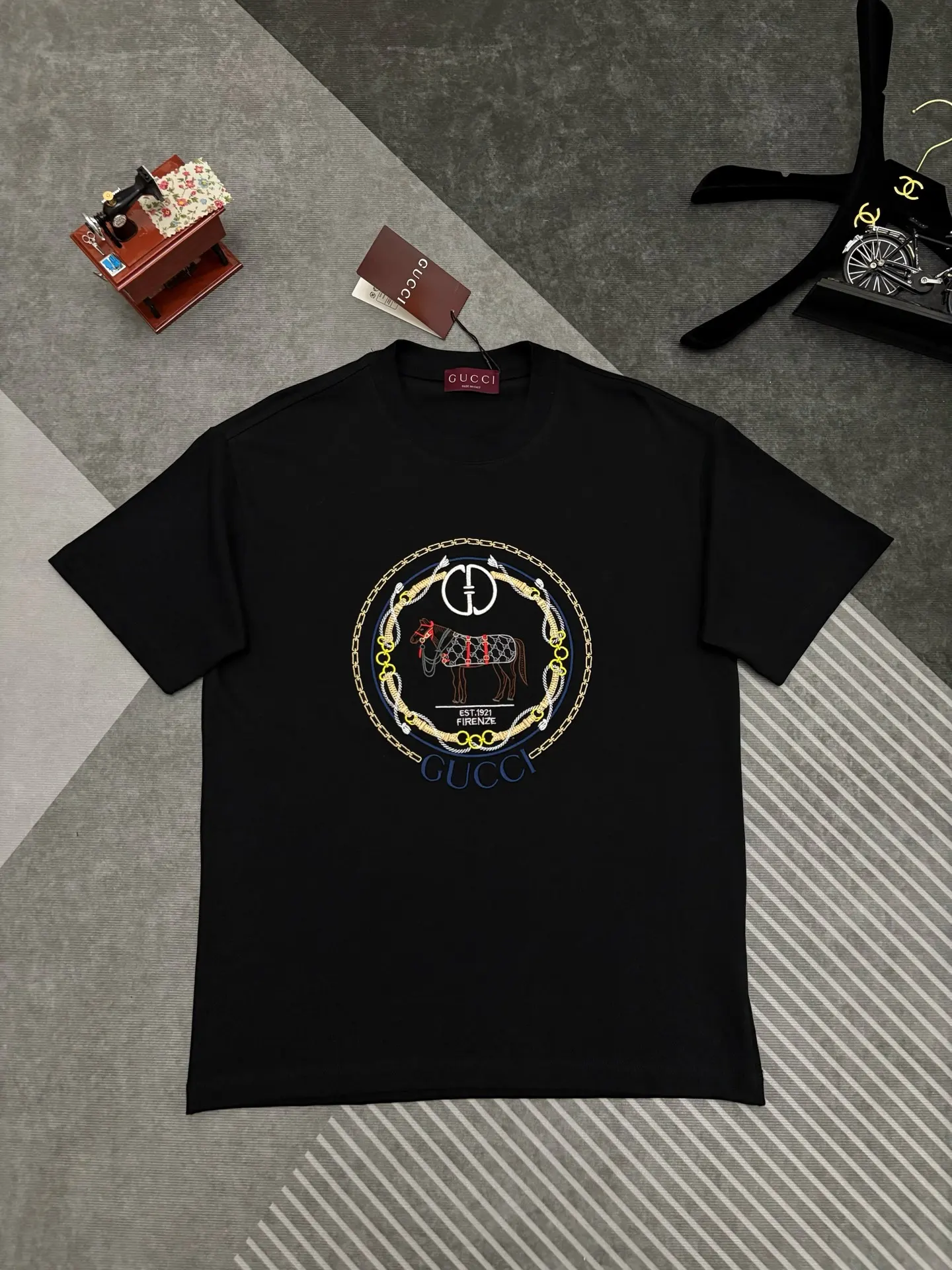 Embroidered Equestrian Logo Cotton T-Shirt D17514886