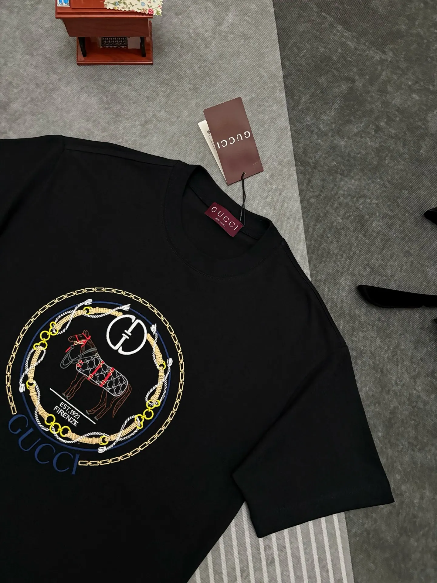 Embroidered Equestrian Logo Cotton T-Shirt D17514886 — view 3