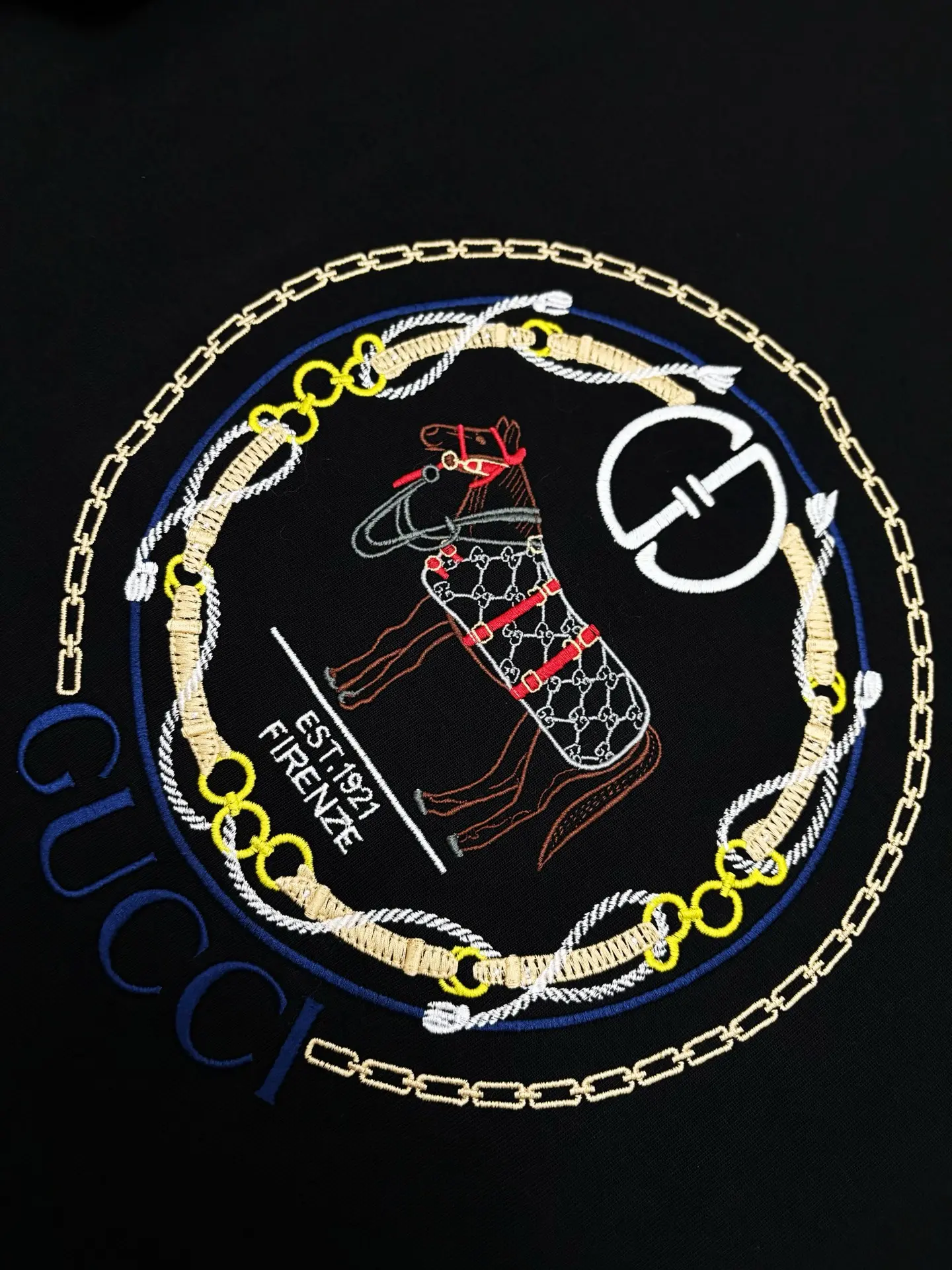 Embroidered Equestrian Logo Cotton T-Shirt D17514886 — view 5