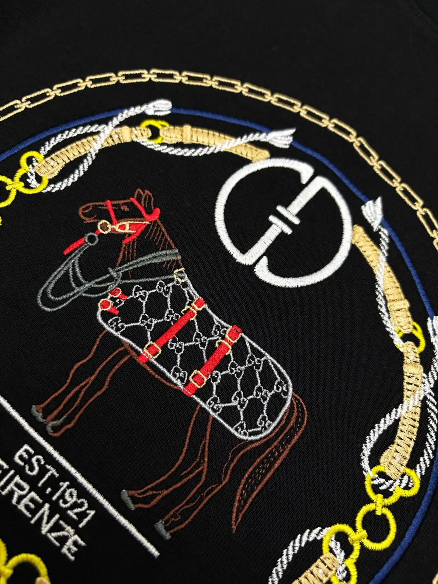 Embroidered Equestrian Logo Cotton T-Shirt D17514886 — view 7