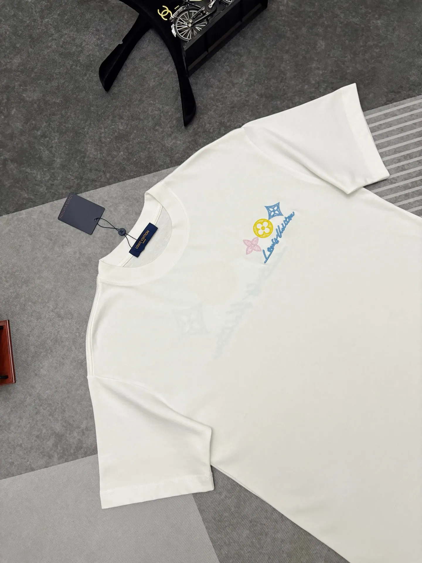 Embroidered Monogram Cotton T-Shirt D17514881 — view 2