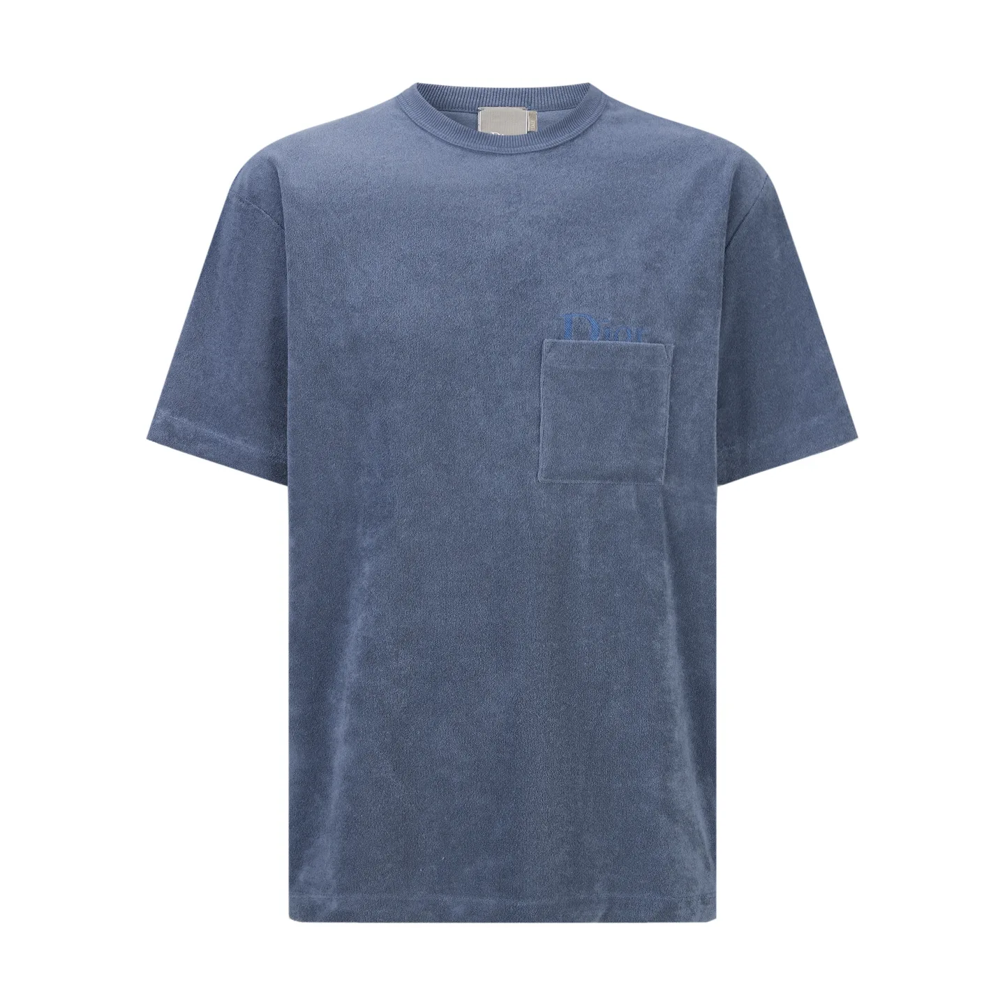Logo Embroidered Terry Cotton T-Shirt D18021054