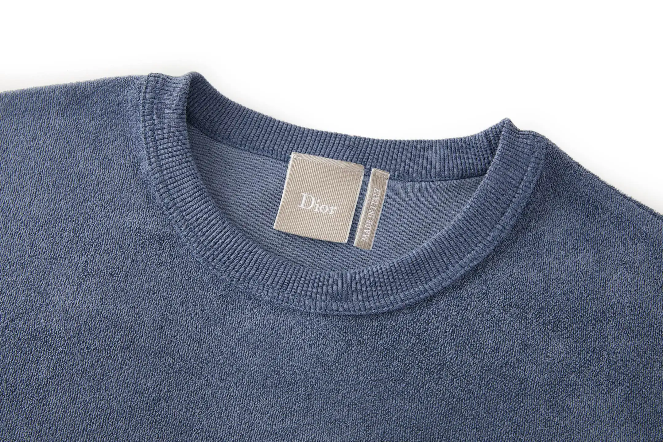 Logo Embroidered Terry Cotton T-Shirt D18021054 — view 3