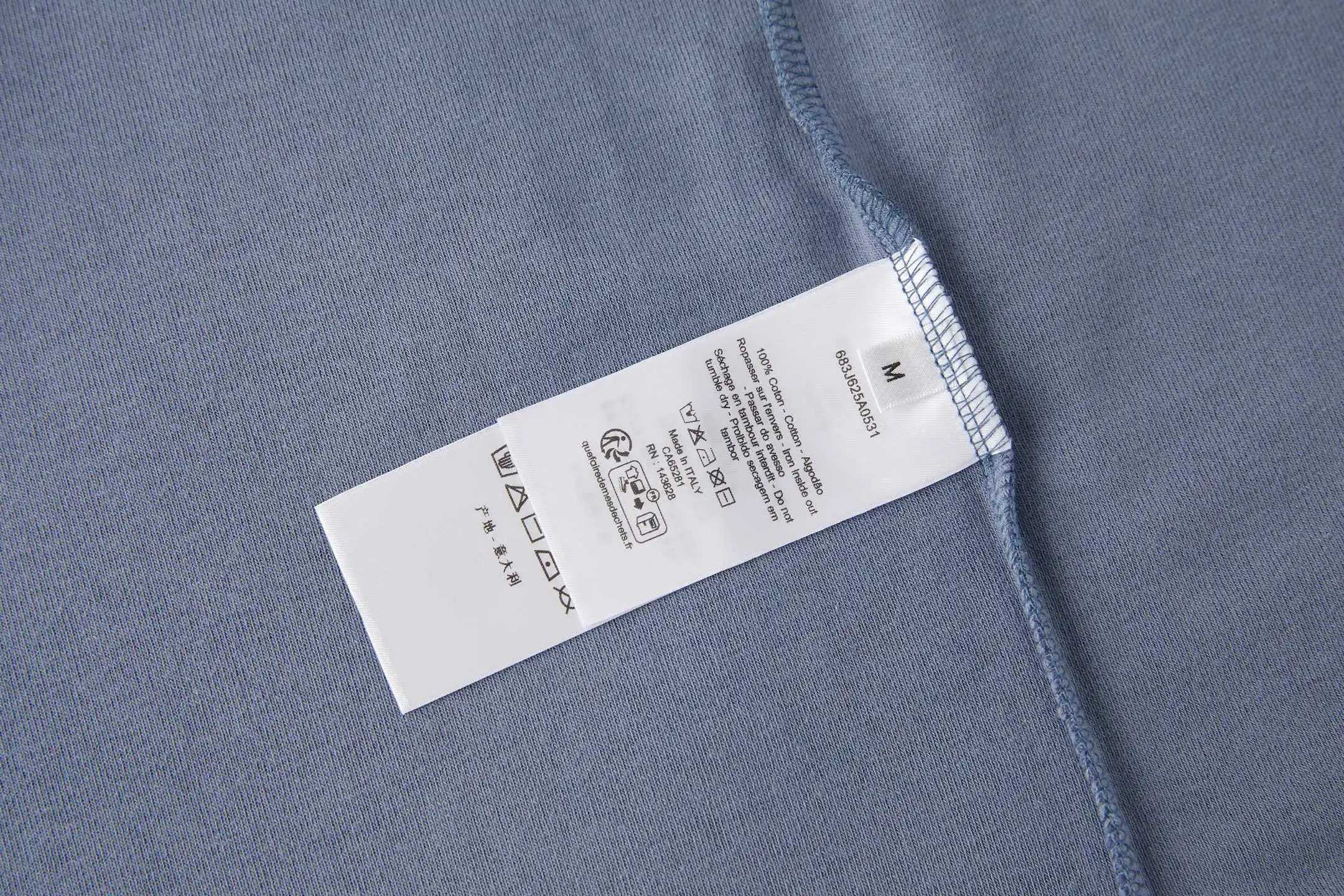 Logo Embroidered Terry Cotton T-Shirt D18021054 — view 9