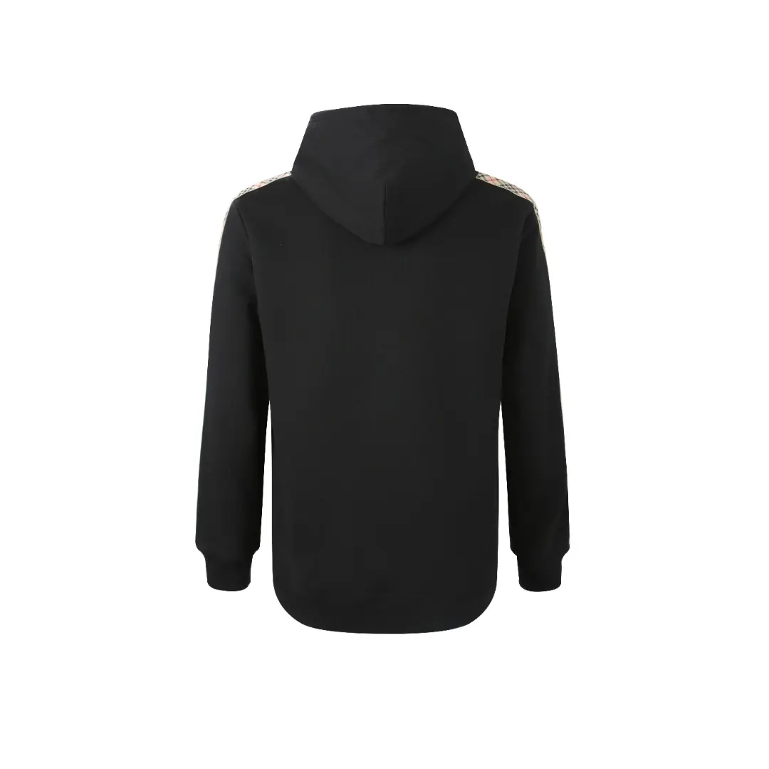 Check-Trim Cotton Blend Hoodie D18520363 — view 3