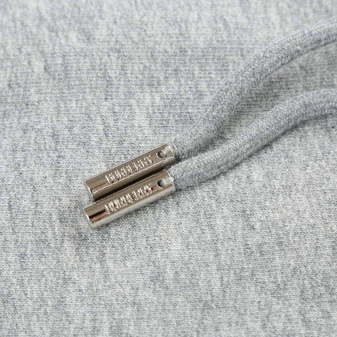 Check-Trim Cotton-Blend Jersey Hoodie D18520364 — view 5