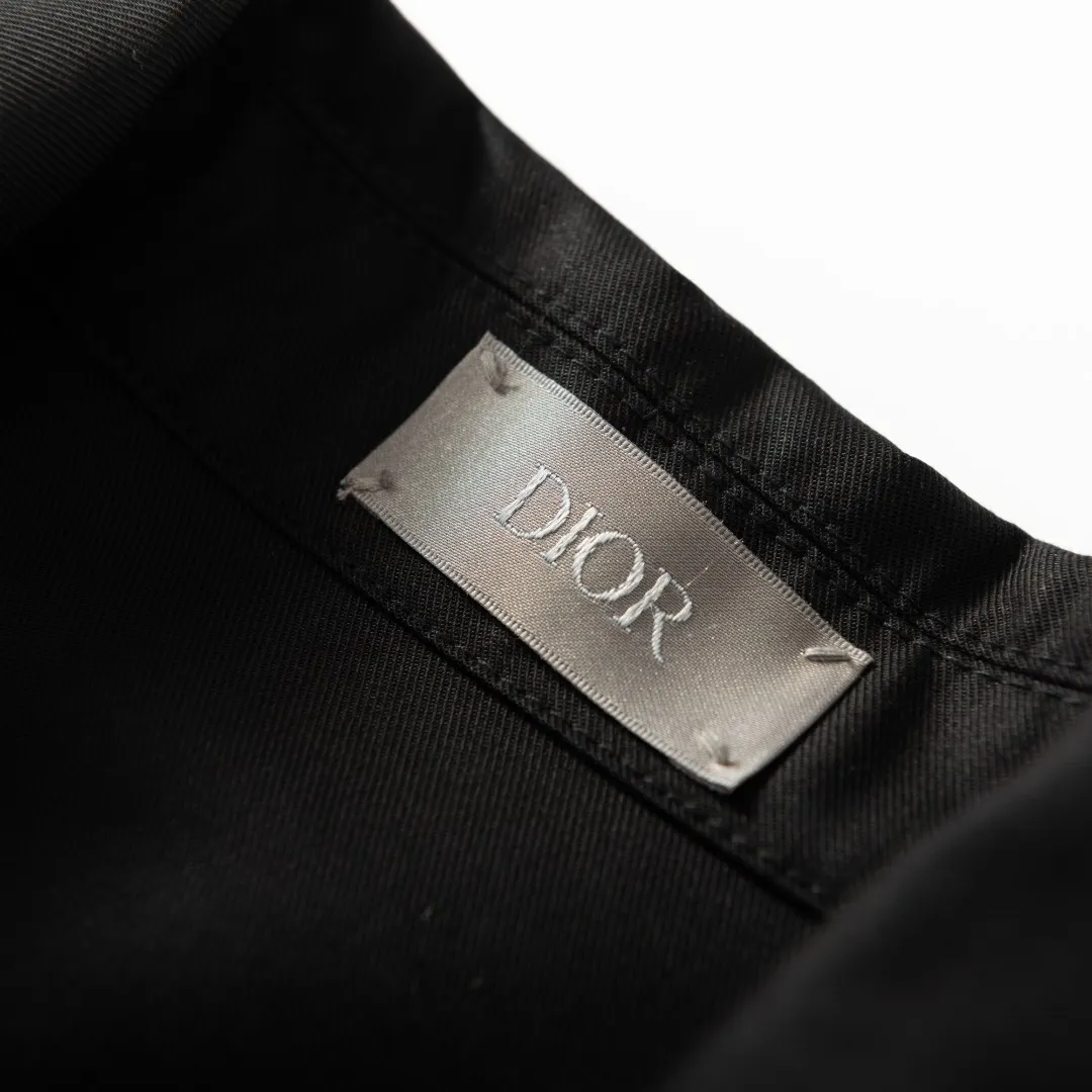 CD Icon Embroidered Gabardine Overshirt D18520369 — view 3