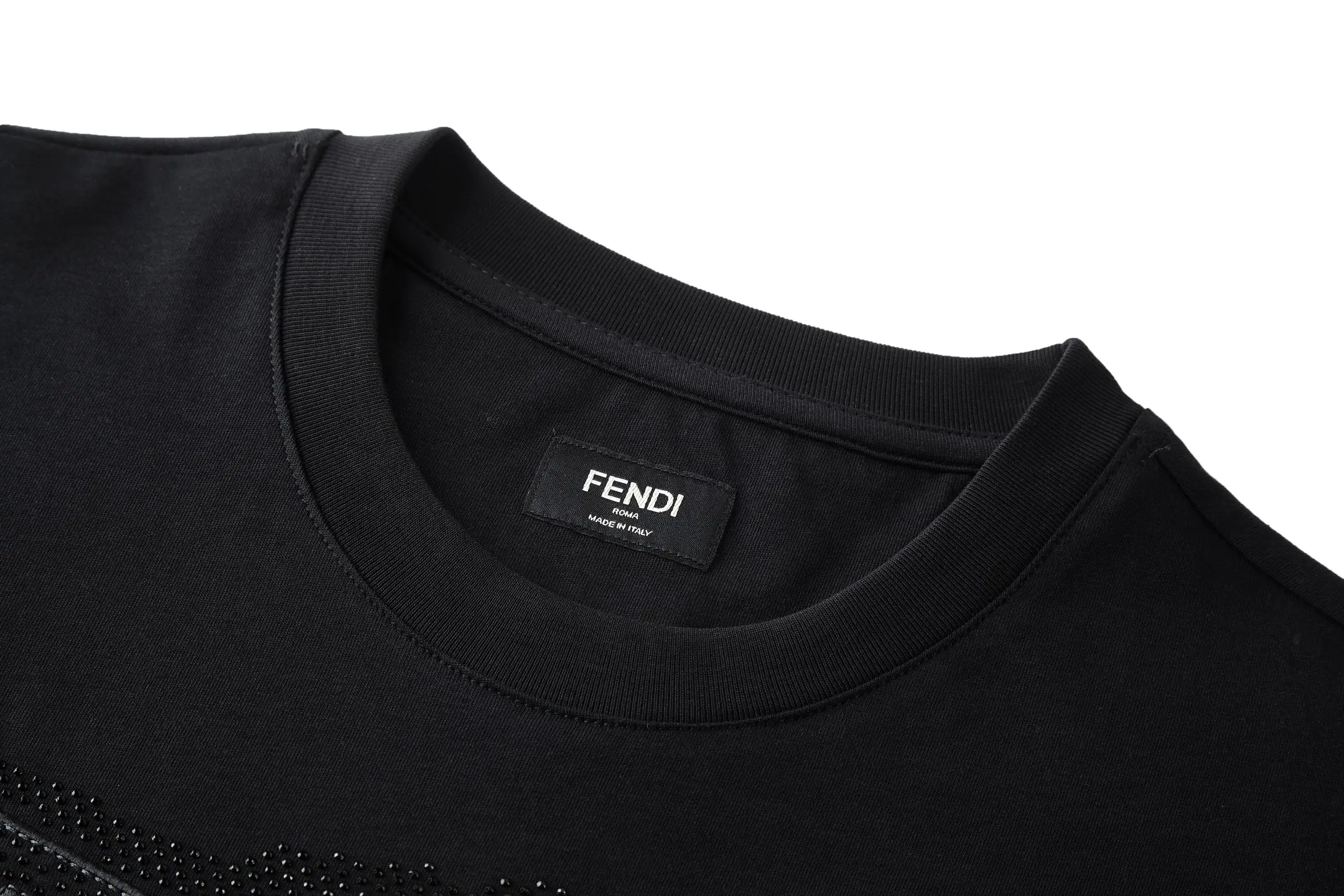 Embellished Logo Cotton T-Shirt D18513774 — view 3