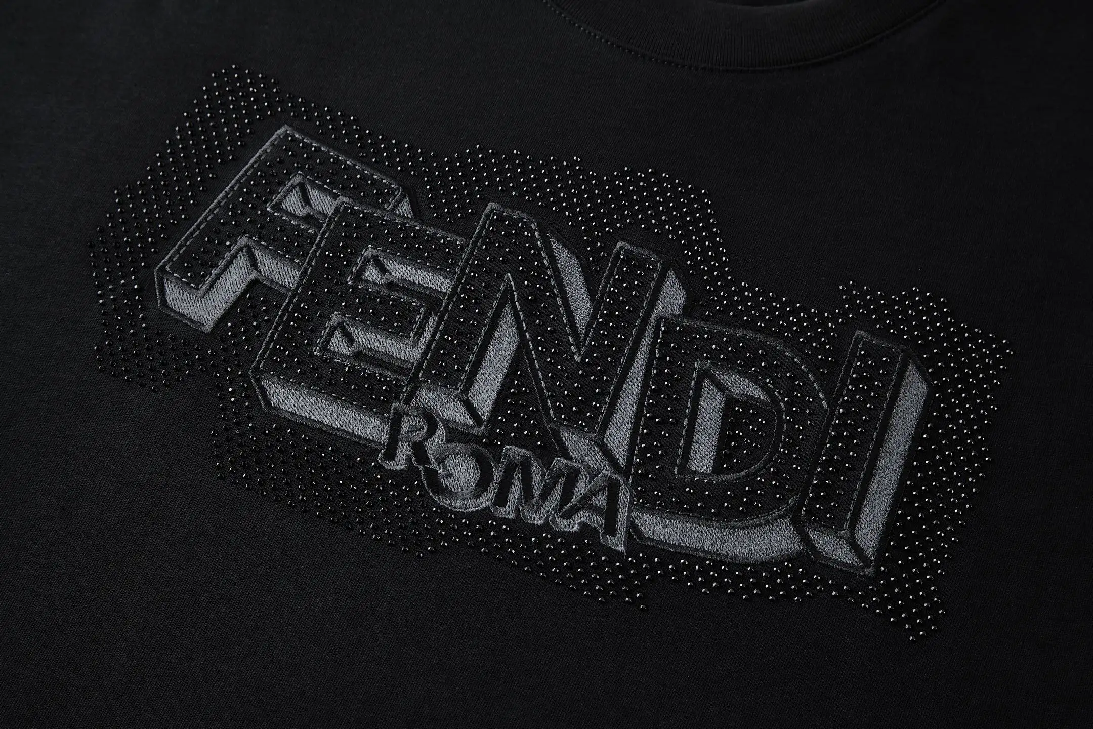 Embellished Logo Cotton T-Shirt D18513774 — view 5