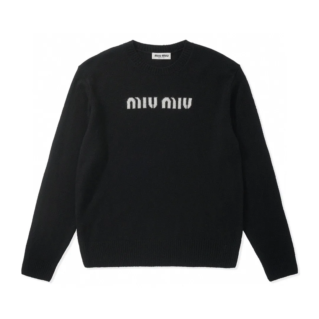 Logo Jacquard Wool Crew-Neck Sweater D18523622