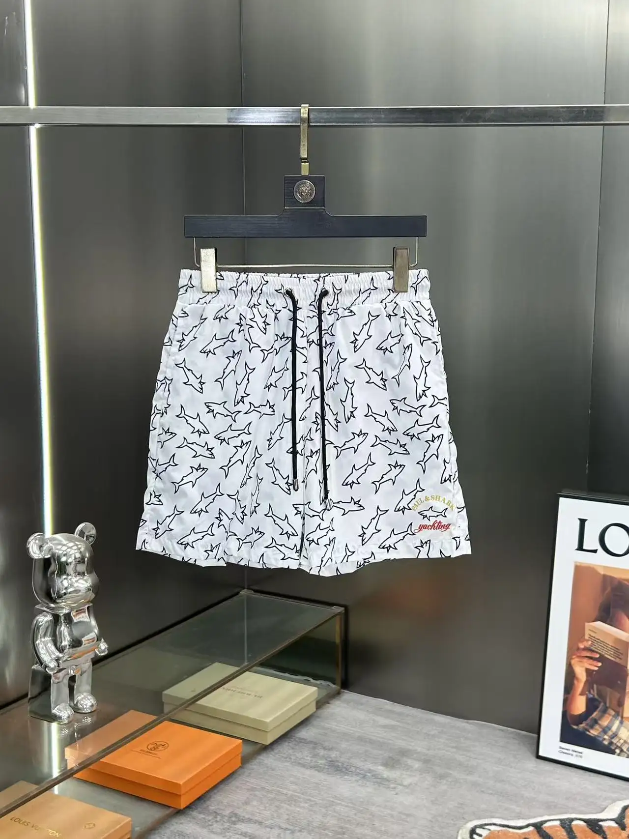 Shark Print Quick-Dry Swim Shorts D18511975