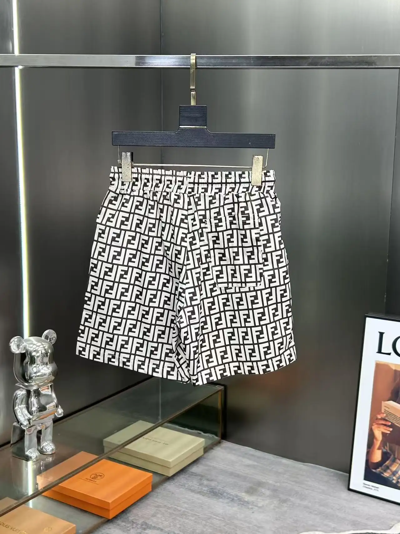 Monogram Print Technical Fabric Shorts D18511981 — view 2