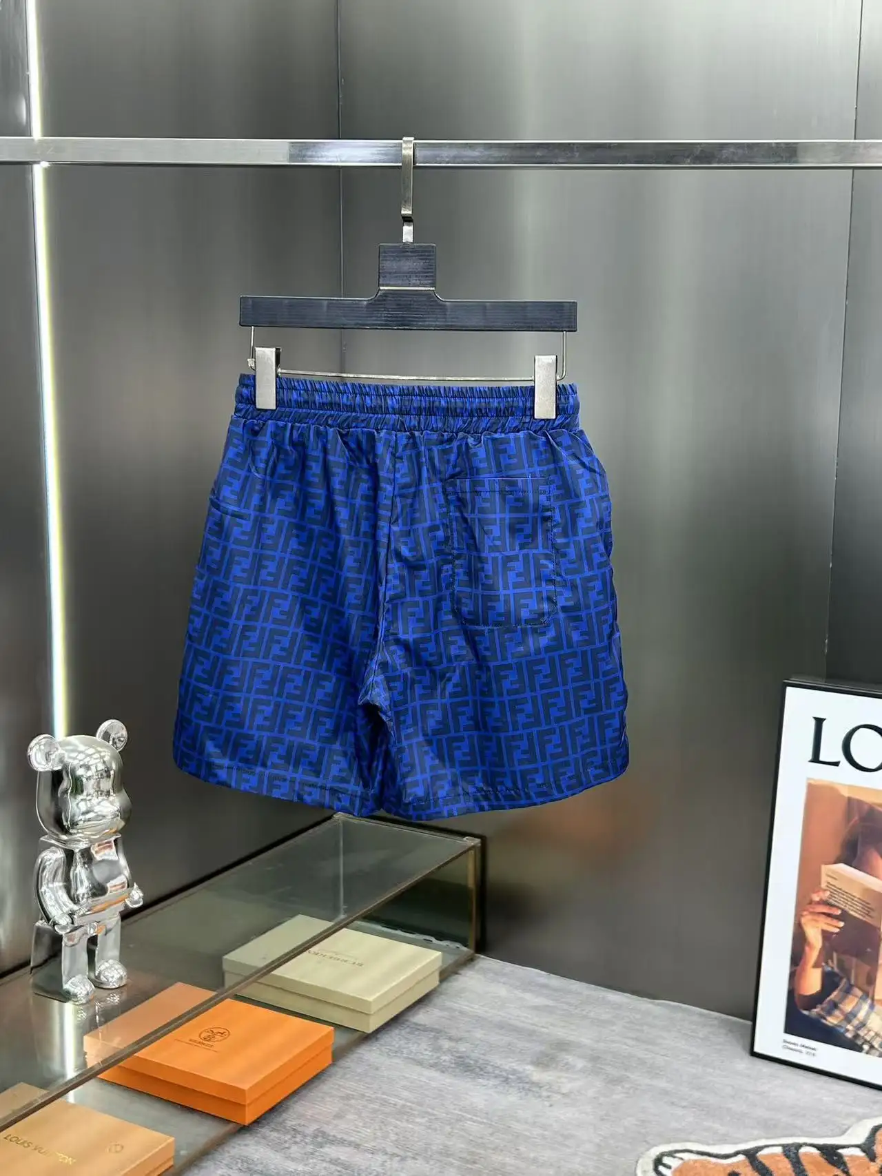 Monogram Print Technical Fabric Shorts D18511978 — view 2
