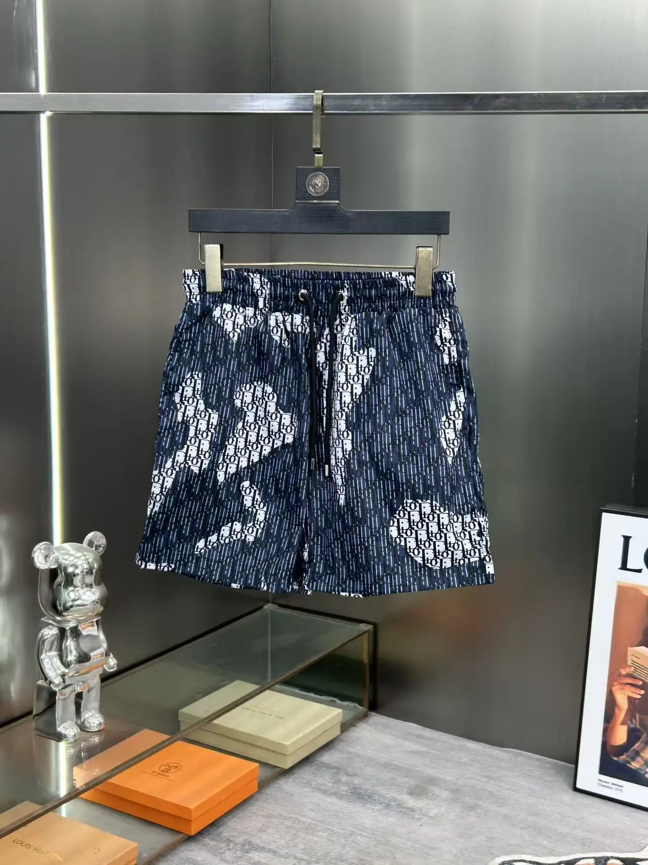 Oblique Print Quick-Dry Swim Shorts D18511968