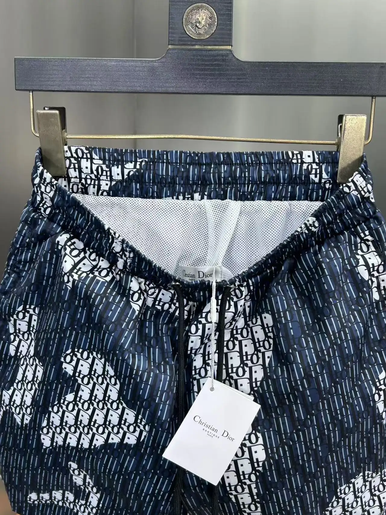 Oblique Print Quick-Dry Swim Shorts D18511968 — view 7