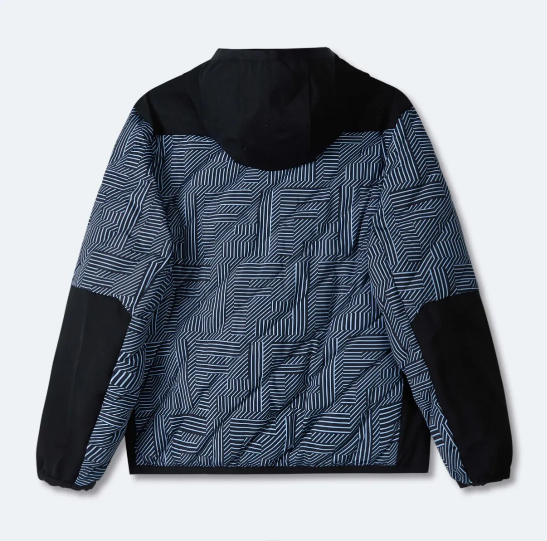 FF Pattern Hooded Puffer Jacket D19020353 — view 2