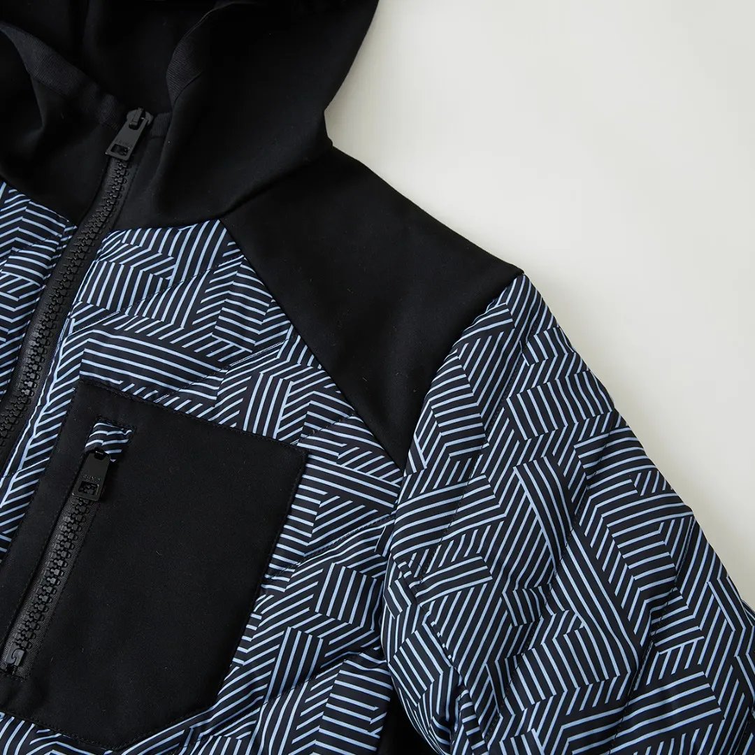 FF Pattern Hooded Puffer Jacket D19020353 — view 4