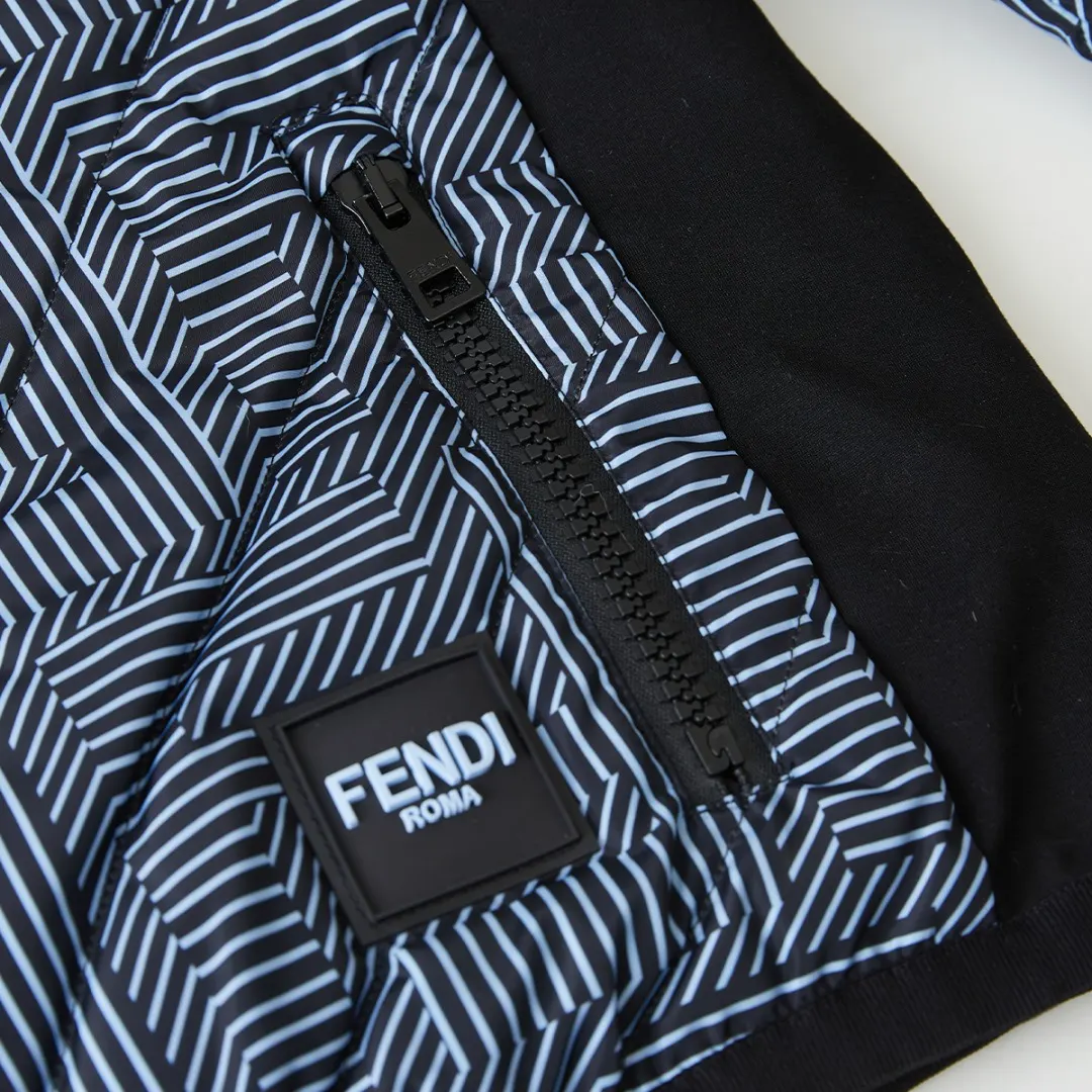 FF Pattern Hooded Puffer Jacket D19020353 — view 7