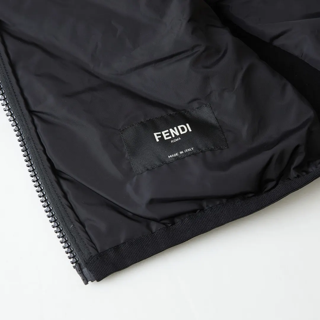 FF Pattern Hooded Puffer Jacket D19020353 — view 8
