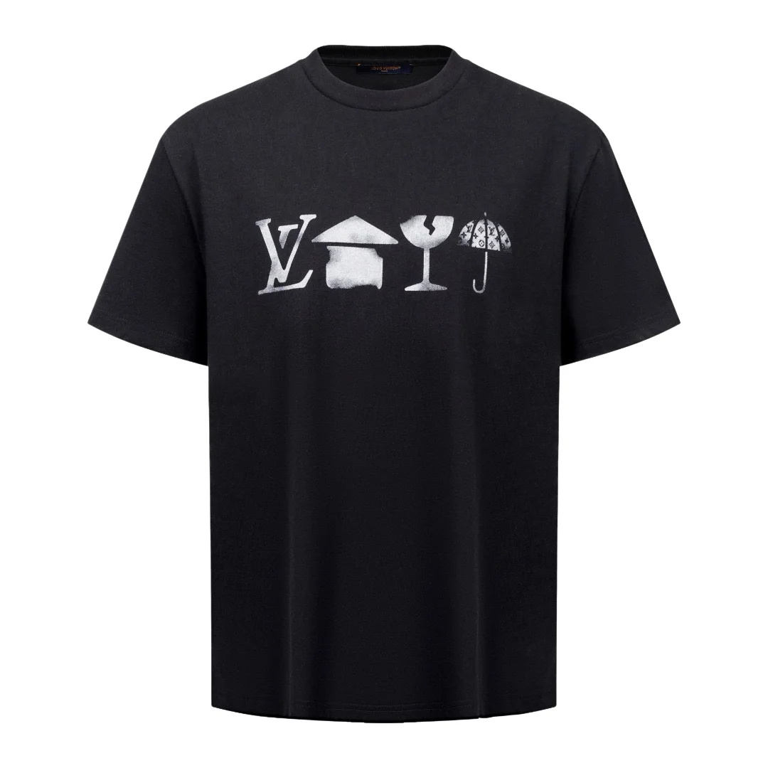 Graphic Icon Print Cotton T-Shirt D19021050