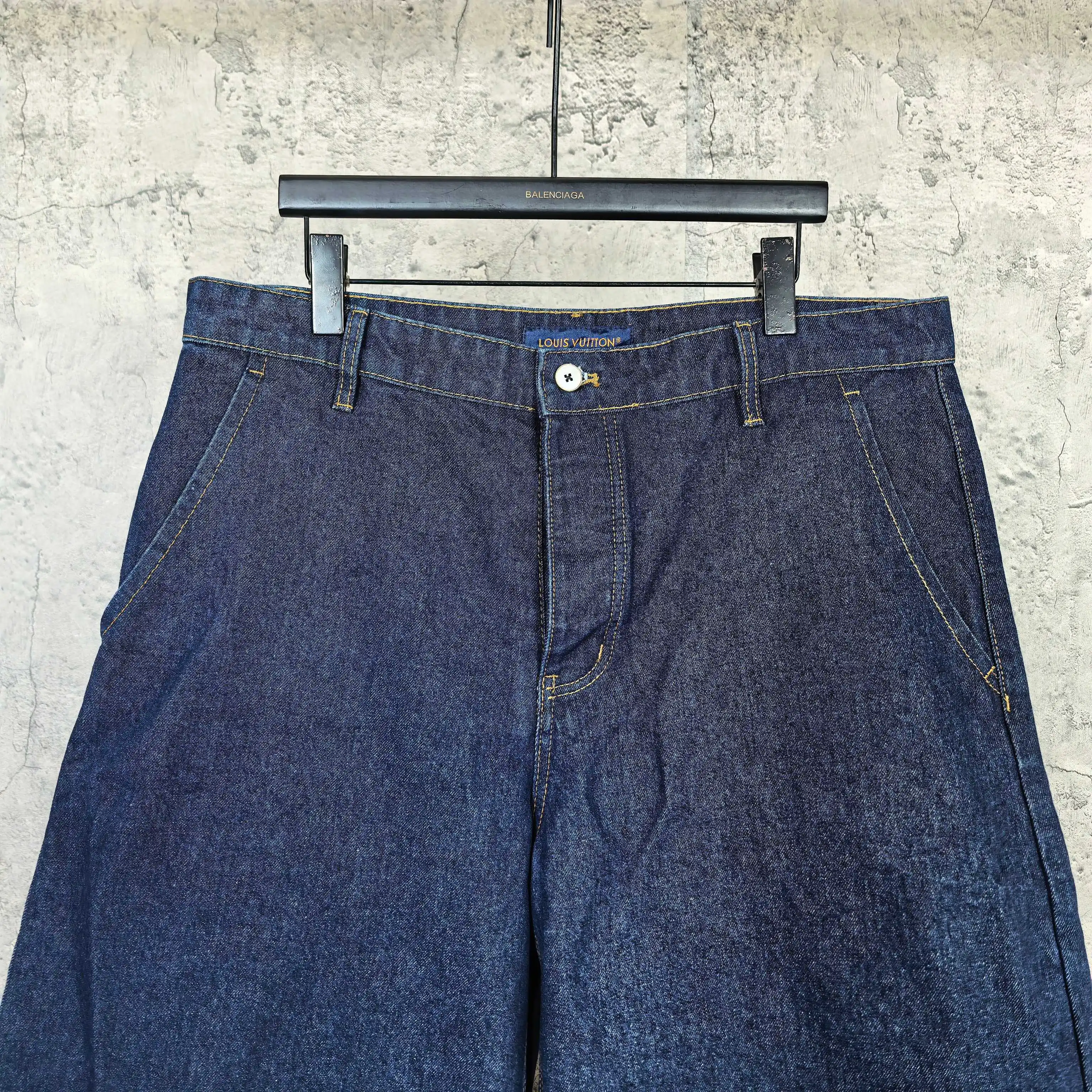 Logo-Embroidered Washed Denim Shorts D19023207 — view 3