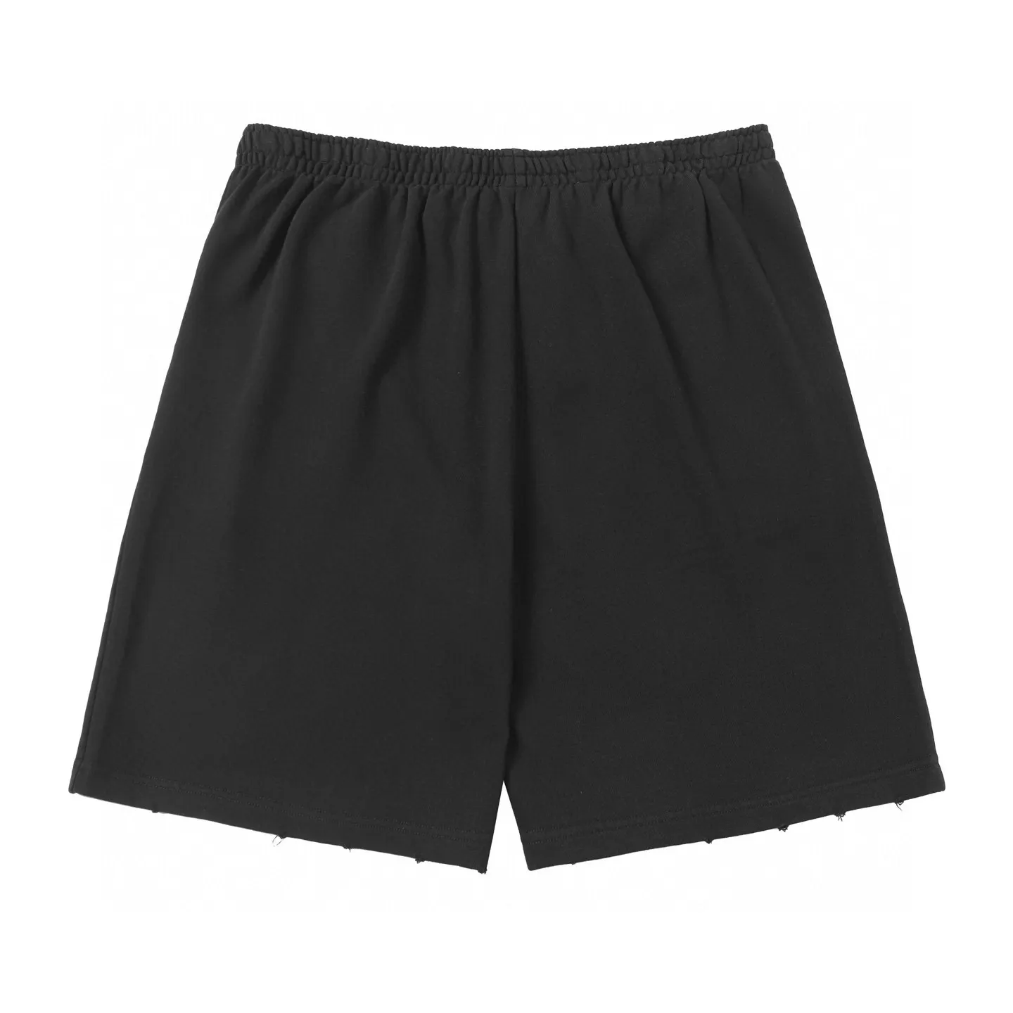 Logo-Embroidered Distressed Cotton Shorts D19012804 — view 2
