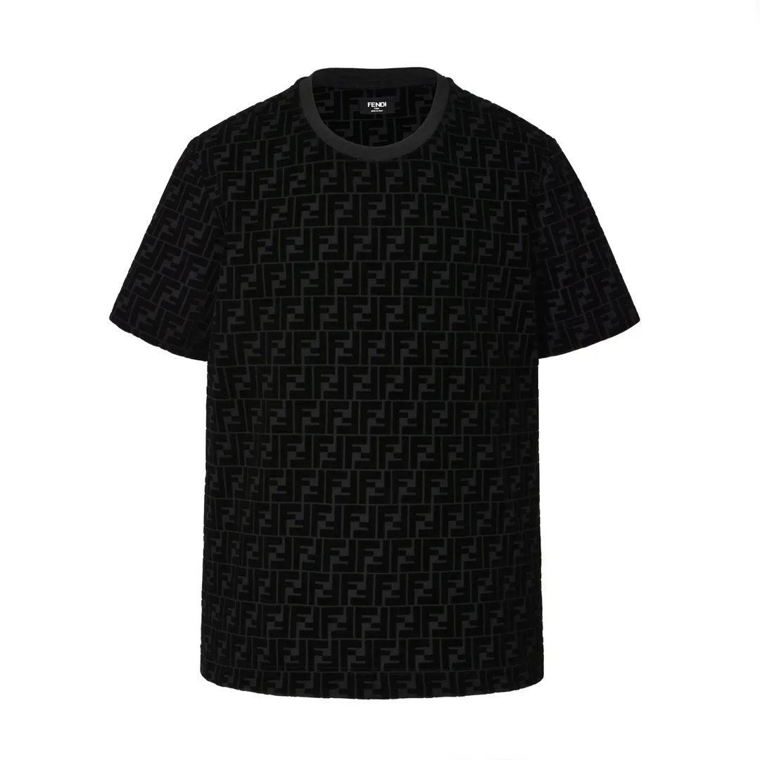 FF Monogram Flocked Cotton-Piqué T-Shirt D19513769