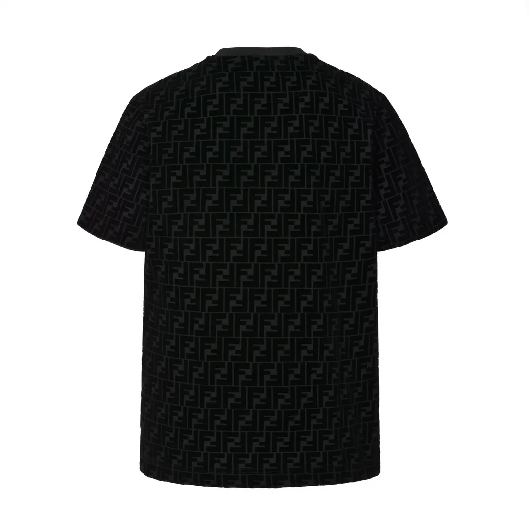 FF Monogram Flocked Cotton-Piqué T-Shirt D19513769 — view 2